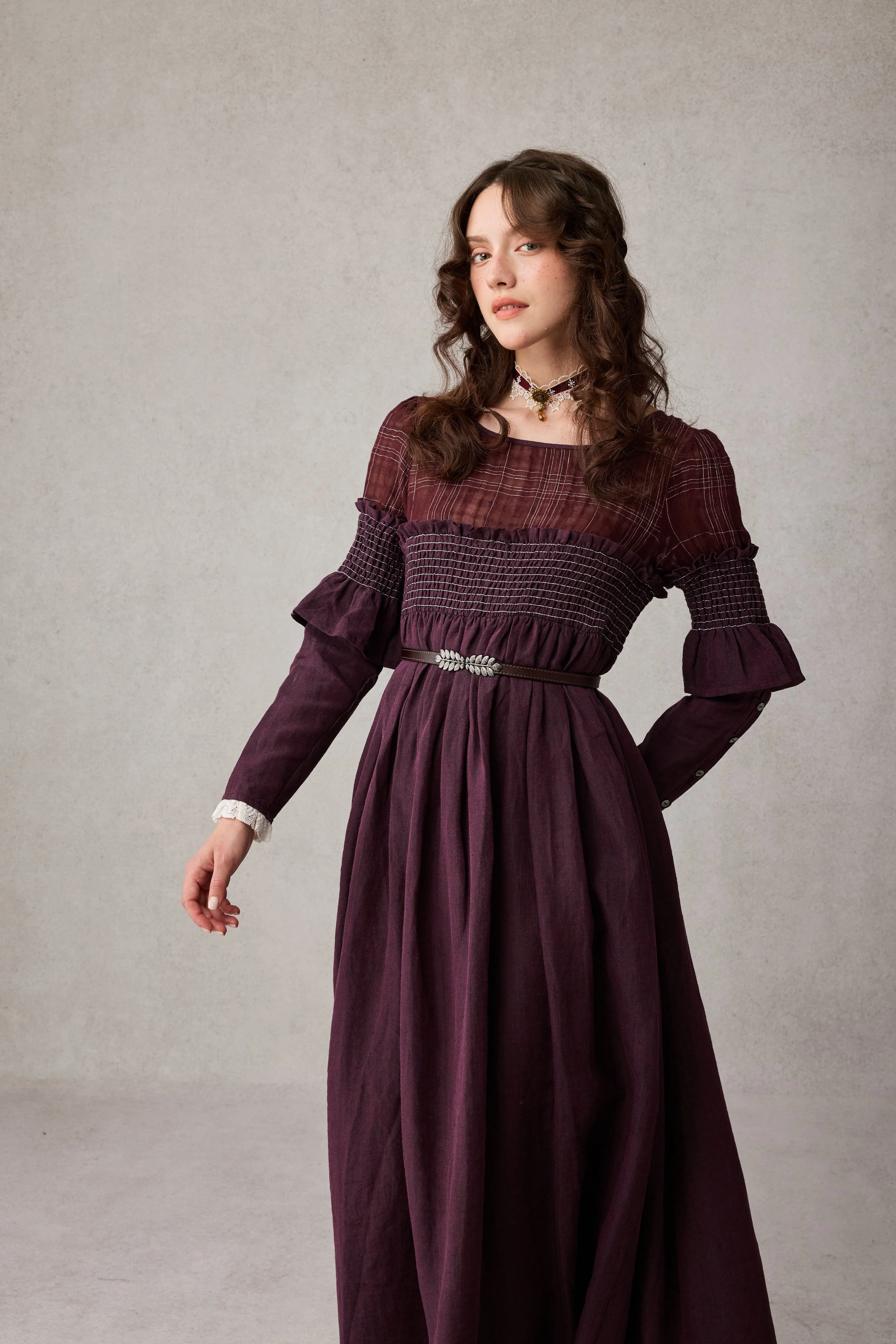Orchid 19 |romantic linen gown - Image 7