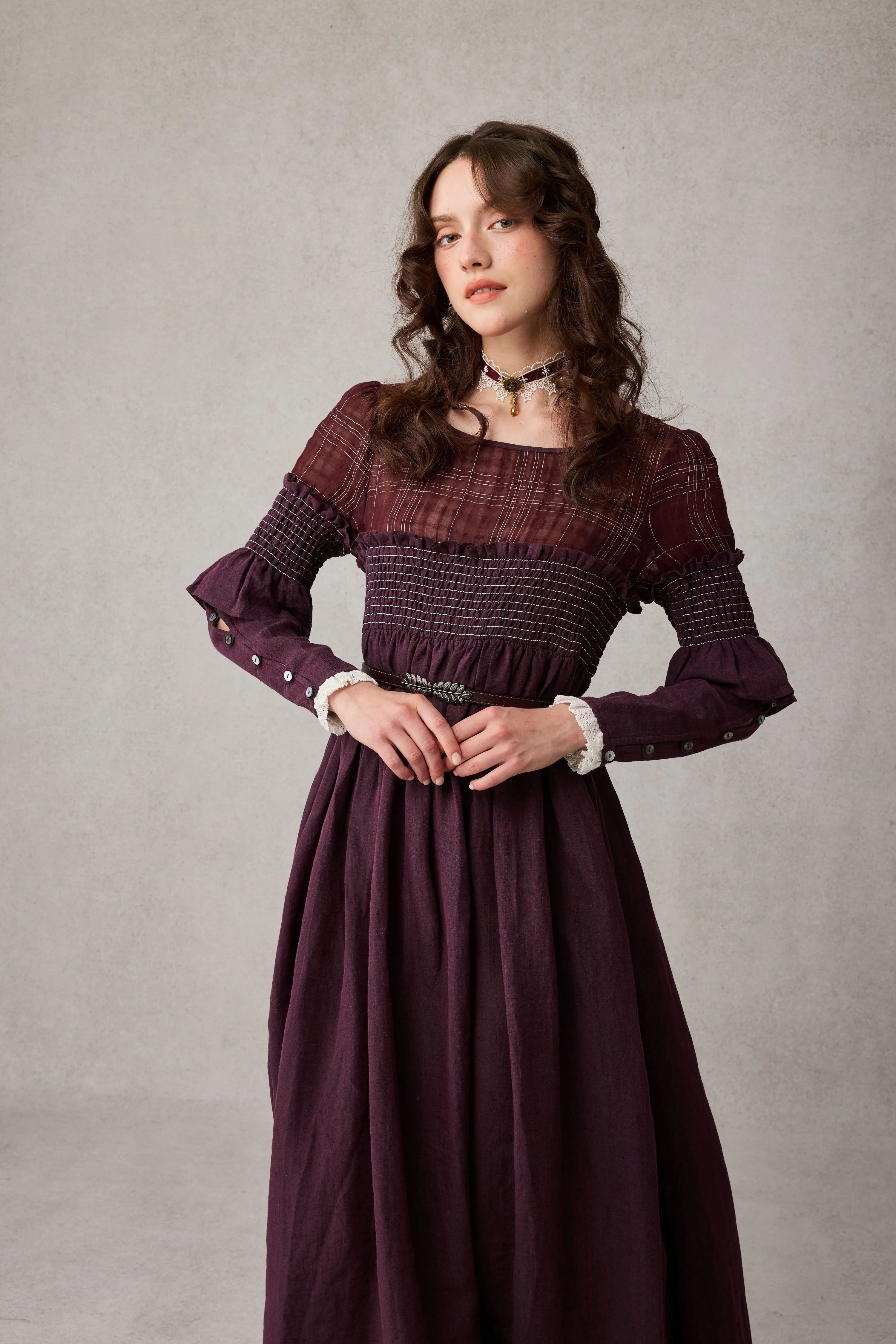 Orchid 19 |romantic linen gown - Image 8