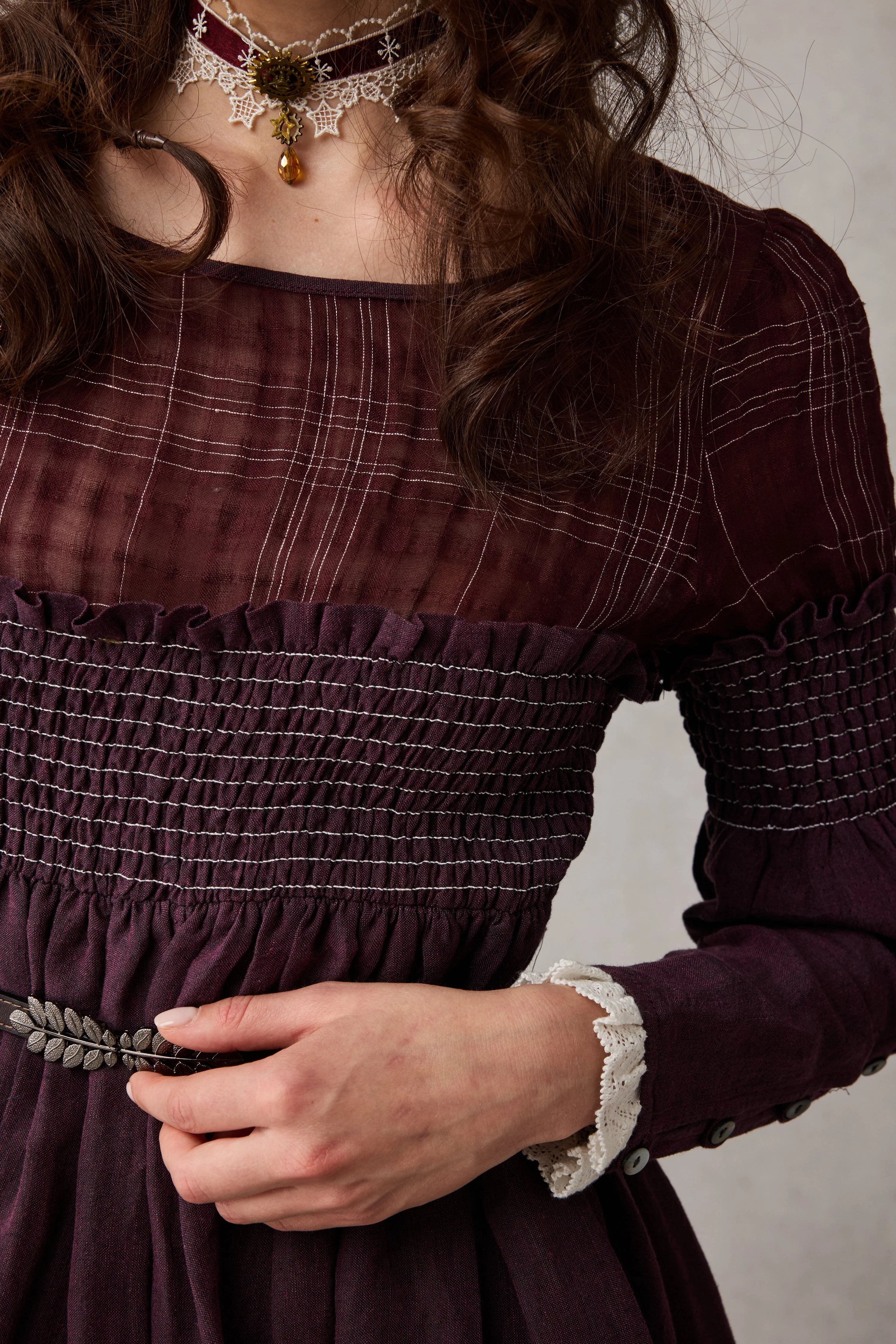 Orchid 19 |romantic linen gown - Image 9