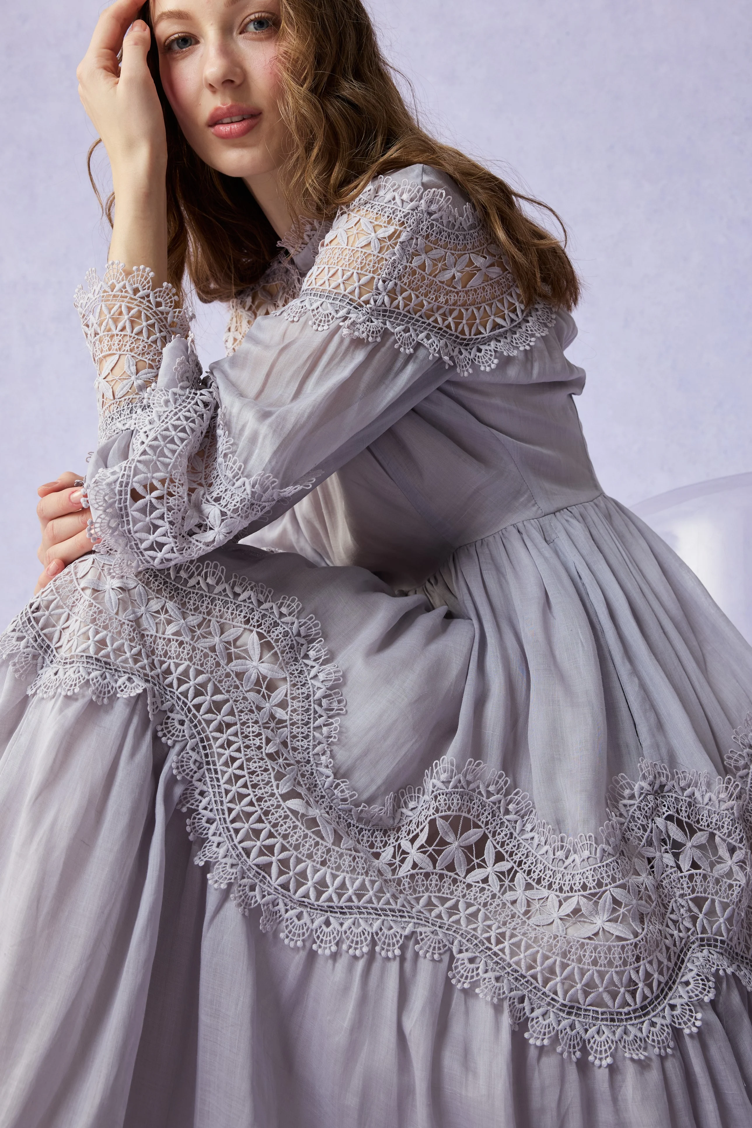 Pearlman 25 | Lace Linen Dress Gown - Image 25