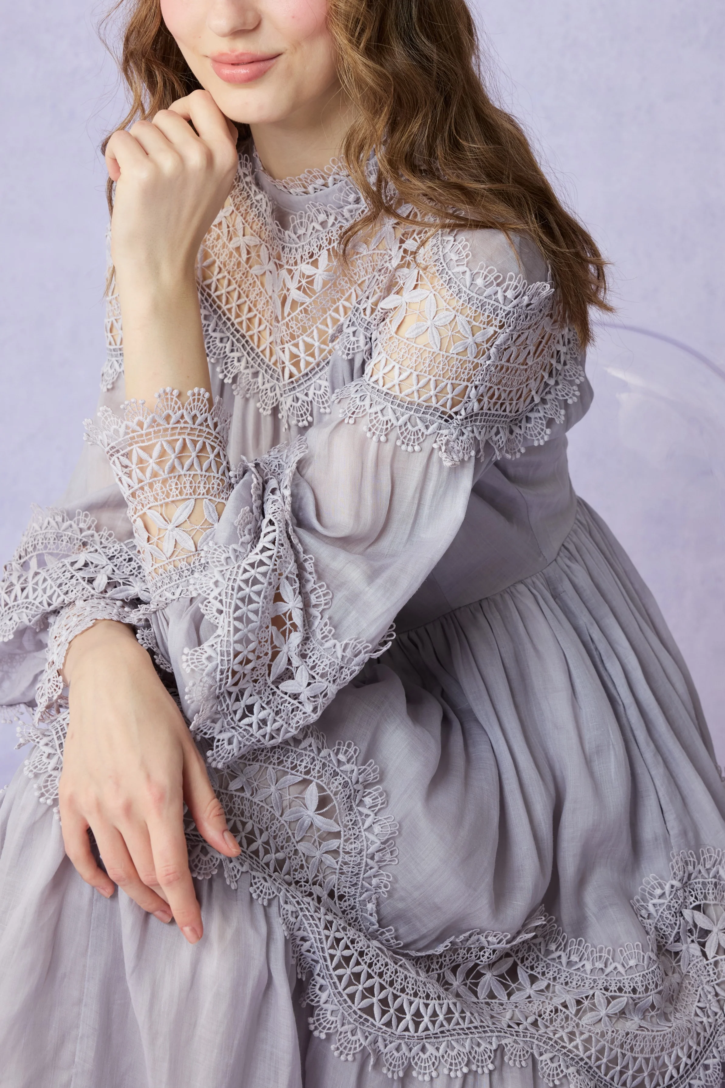 Pearlman 25 | Lace Linen Dress Gown - Image 27