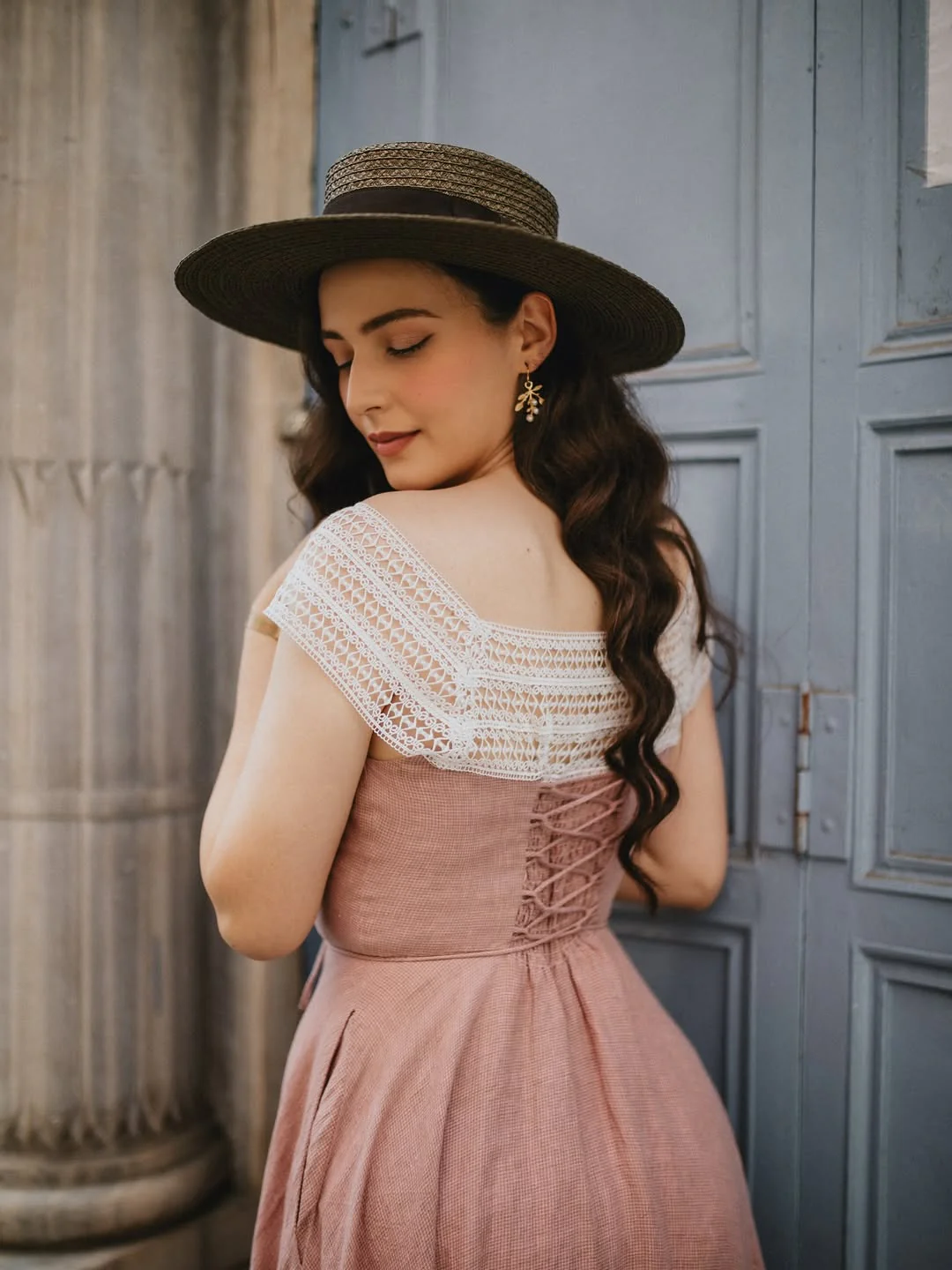 Cherry Tree 25 | Lace Linen flared dress - Image 18