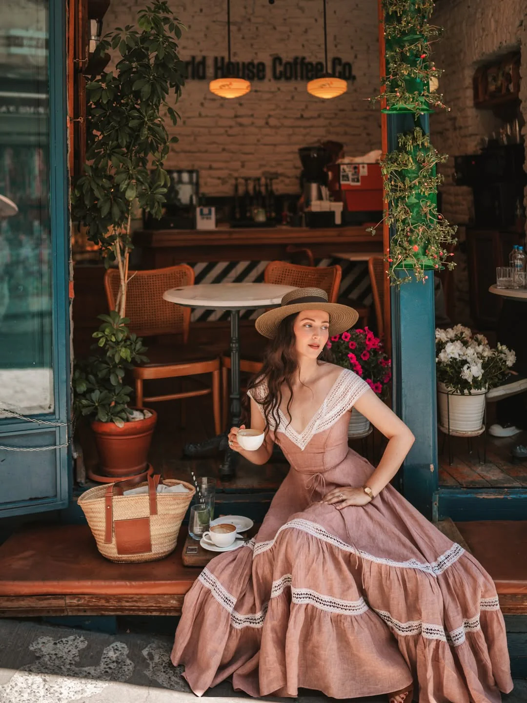 Cherry Tree 25 | Lace Linen flared dress - Image 8