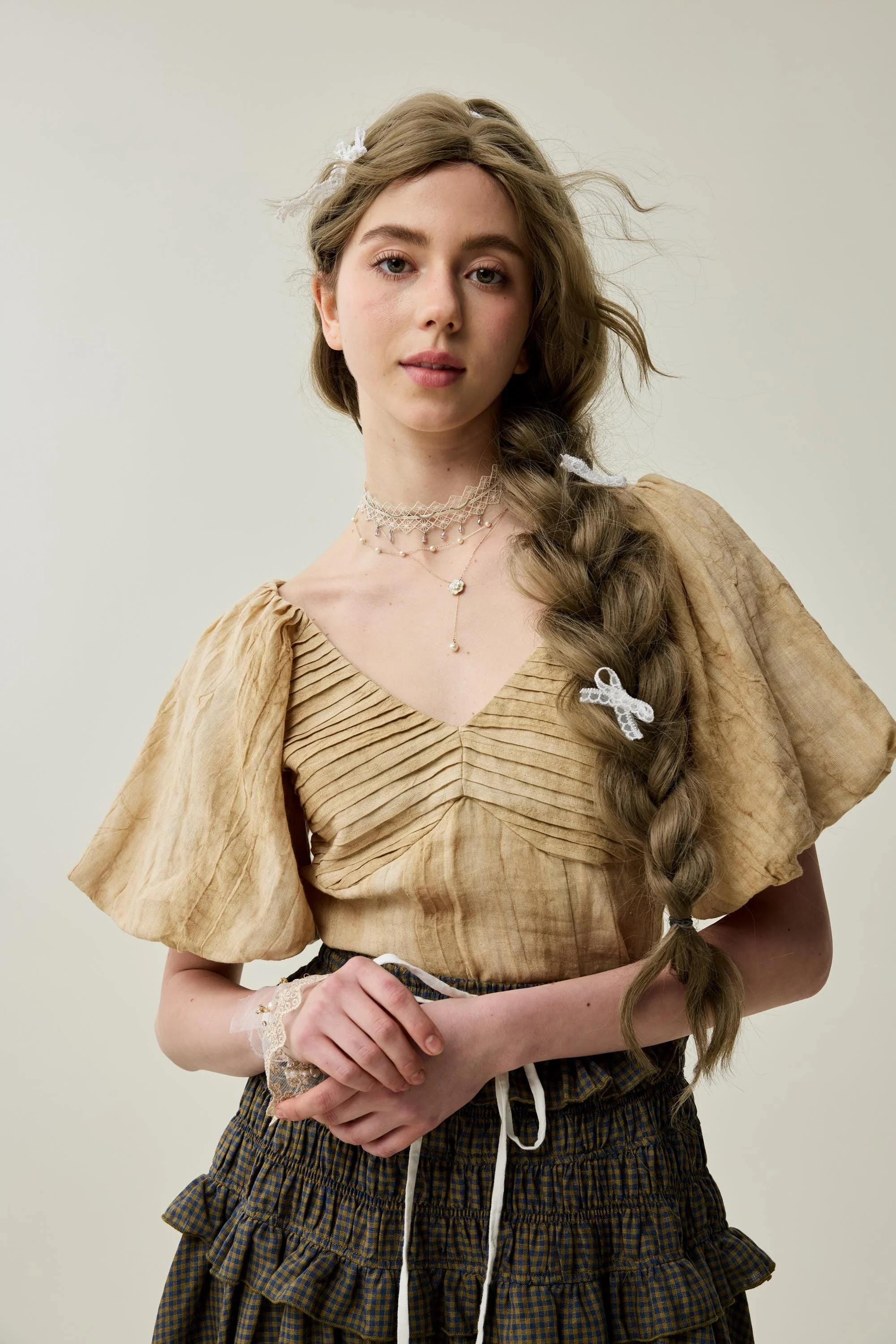 Wind 33 | Ruffled linen skirt - Image 10