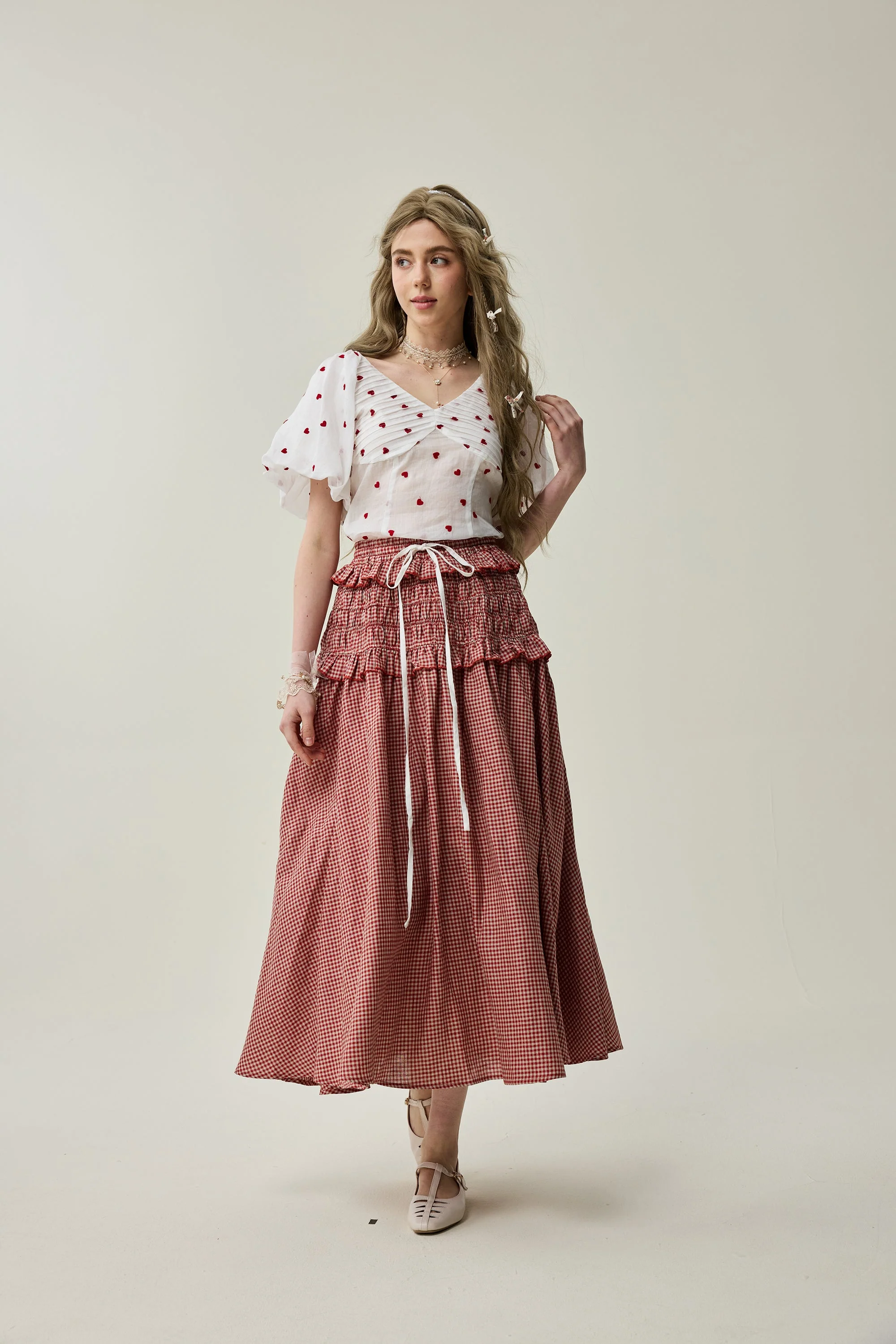 Wind 33 | Ruffled linen skirt - Image 11