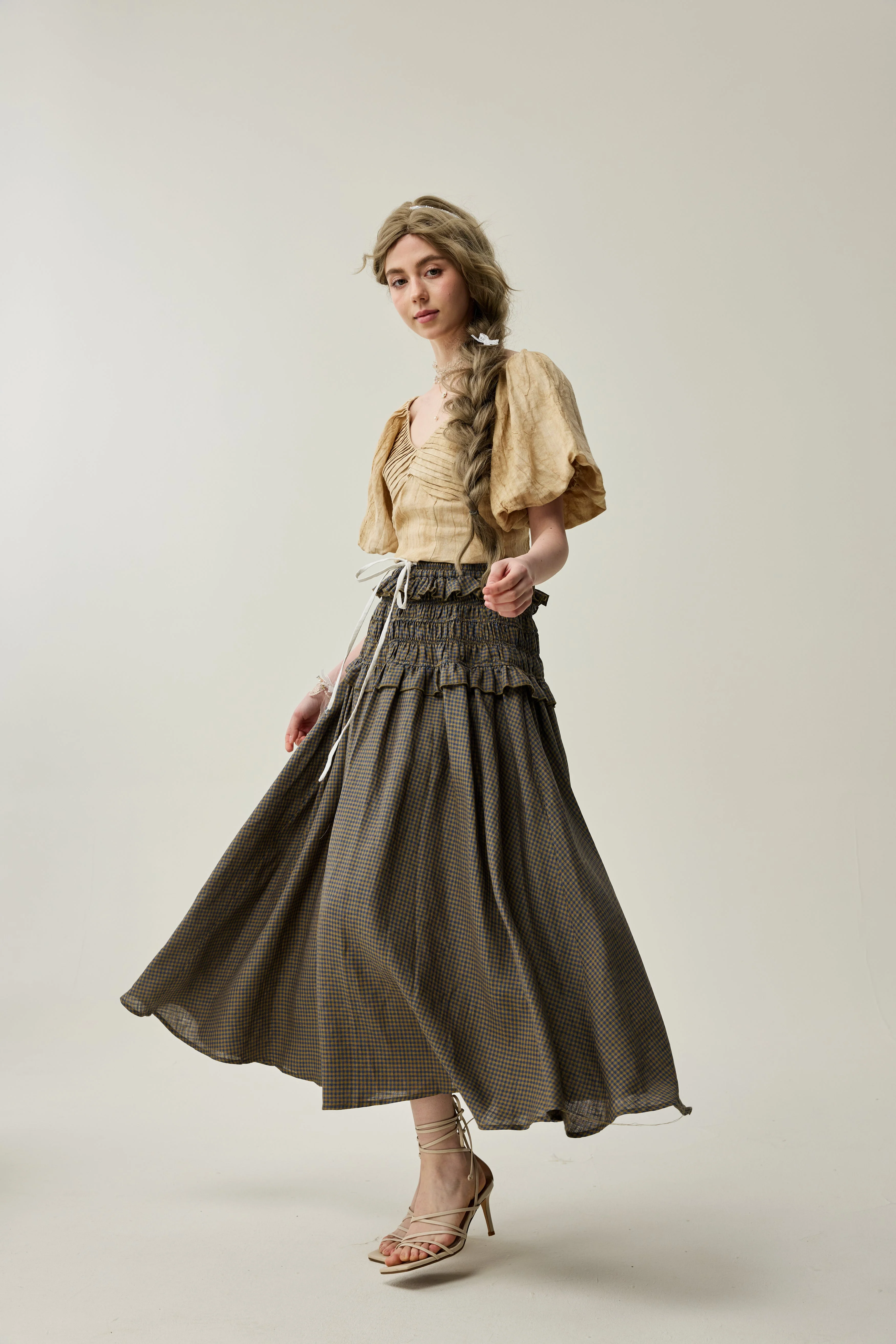 Wind 33 | Ruffled linen skirt - Image 14