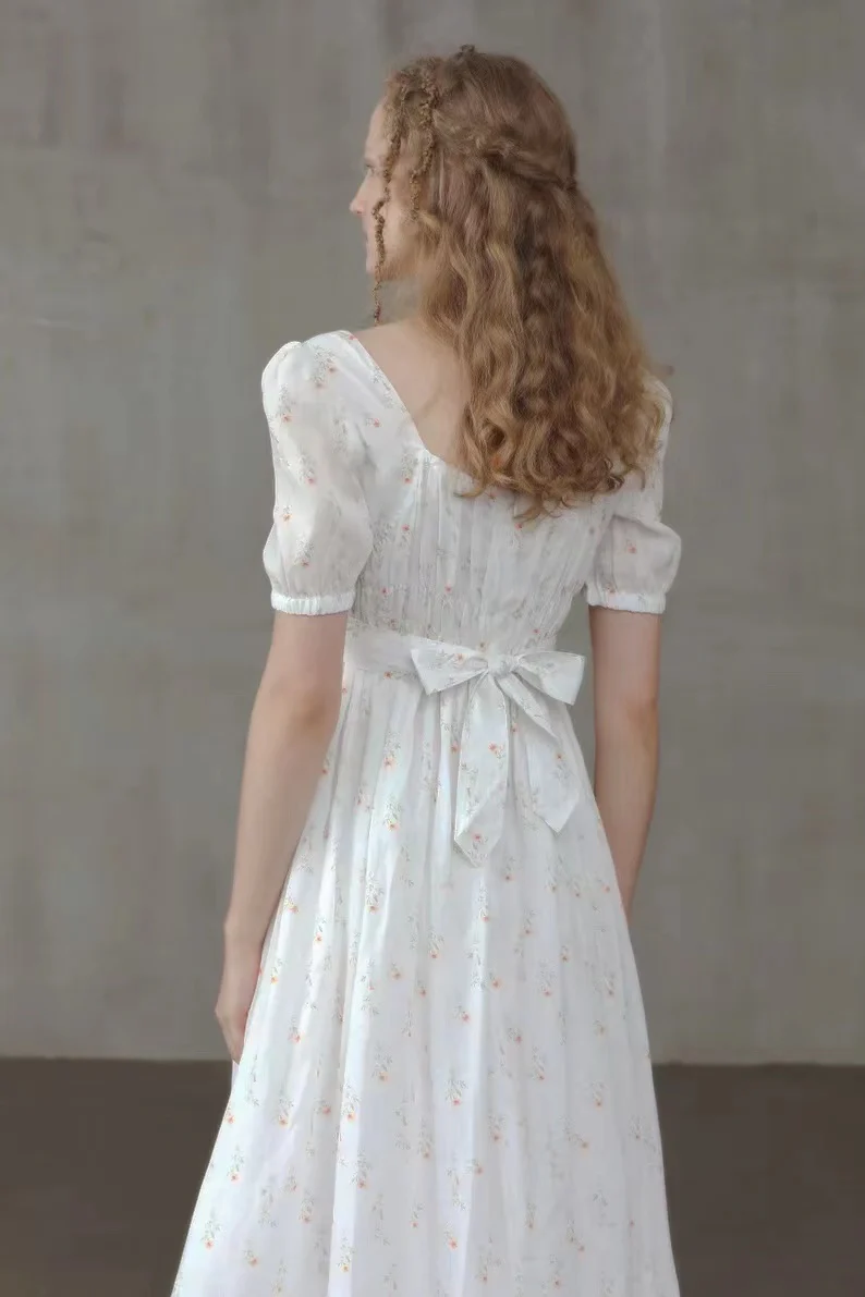 BERGAMOTE 20 |Floral Linen Dress - Image 7