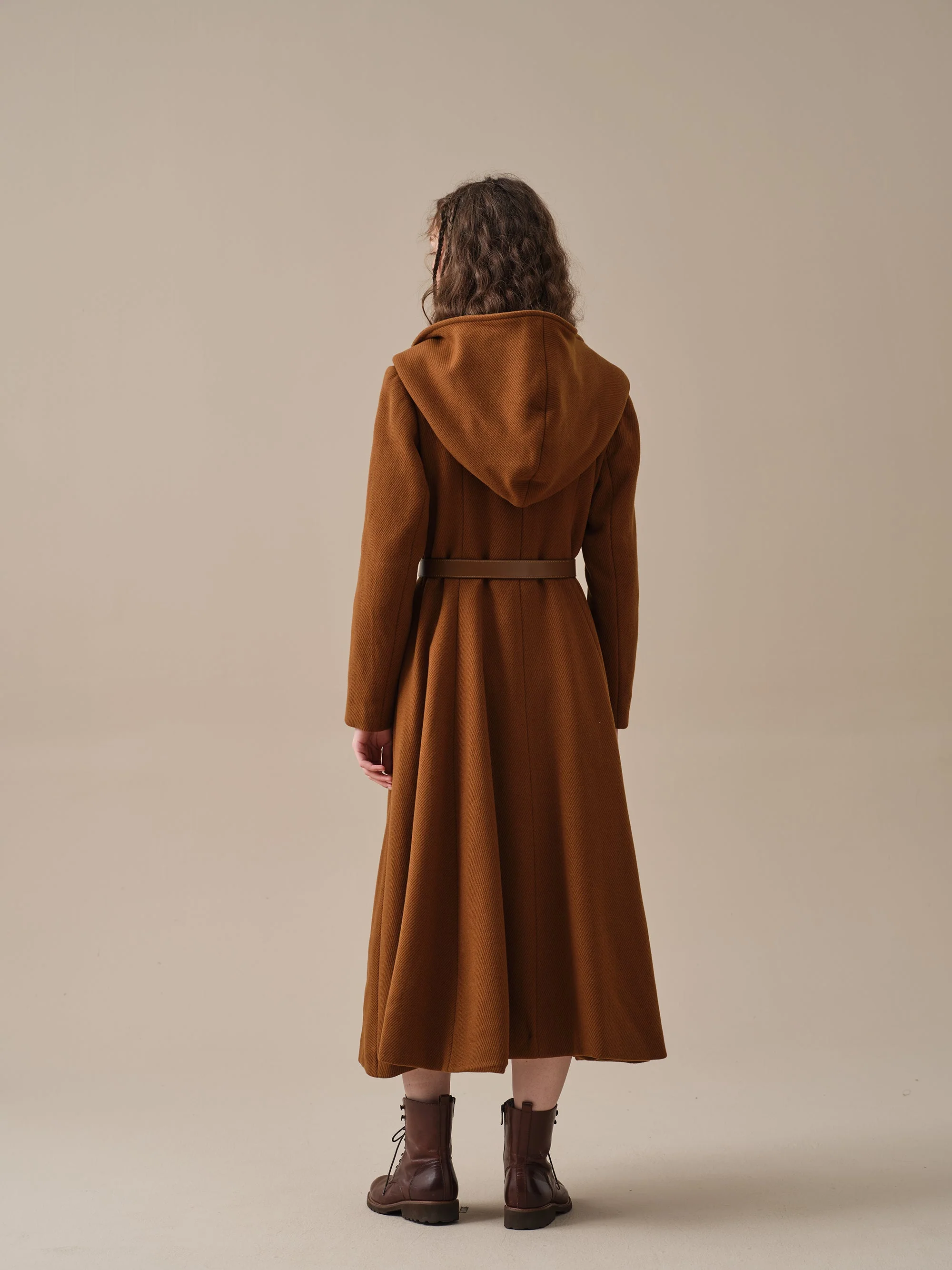 Trista 24 | 100% twill wool hooded coat - Image 28