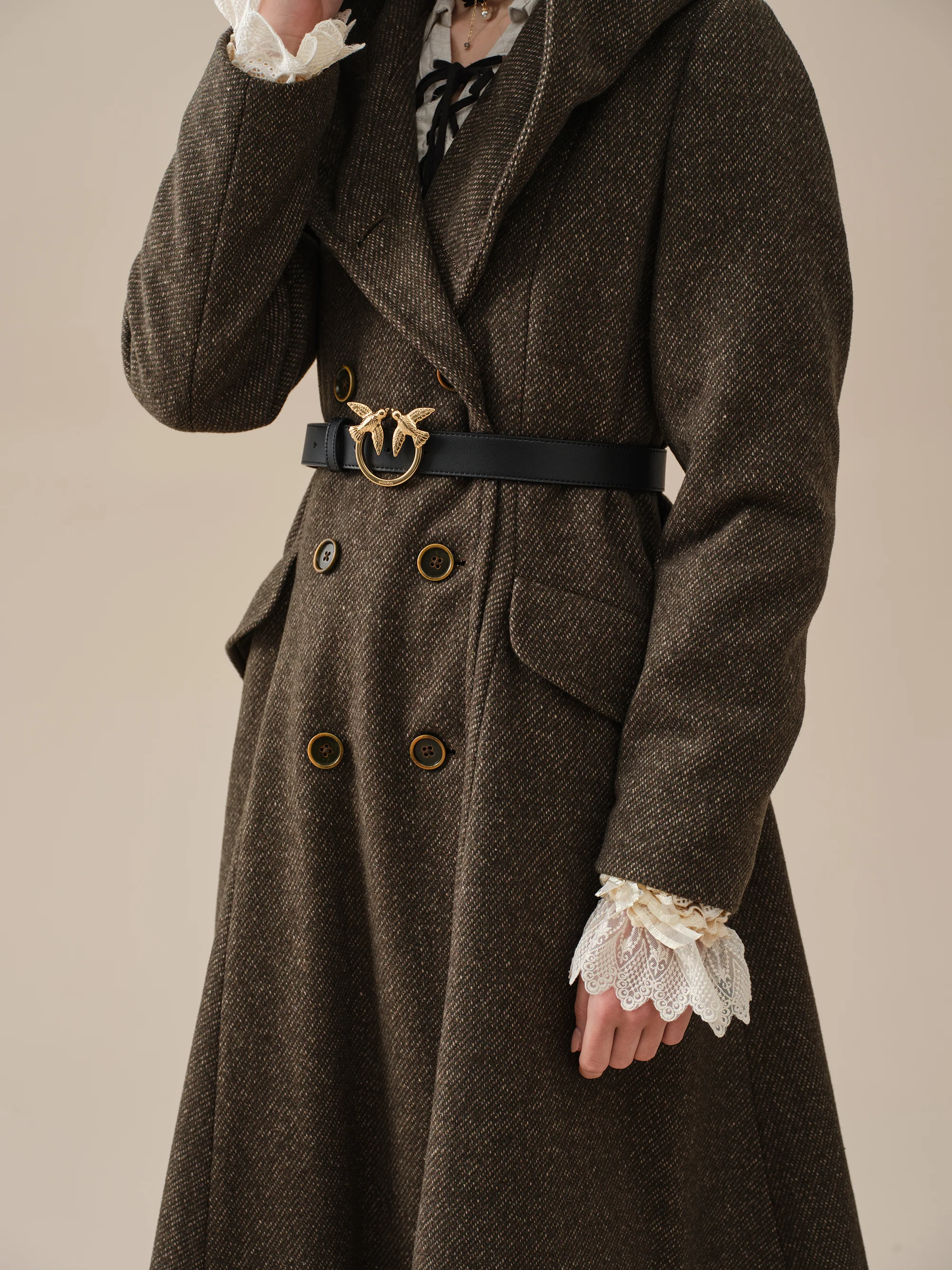 Trista 24 | 100% twill wool hooded coat - Image 25