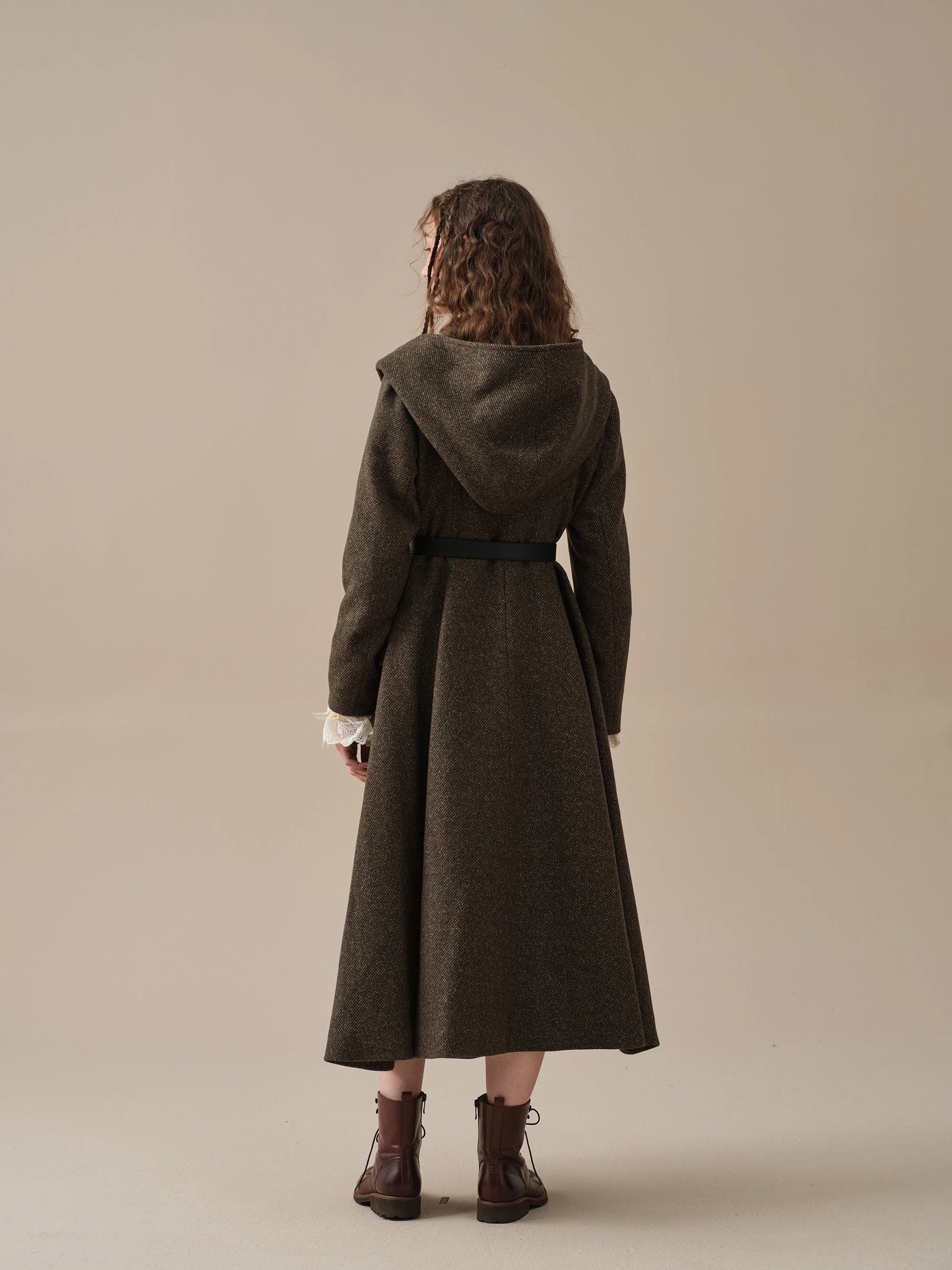 Trista 24 | 100% twill wool hooded coat - Image 7