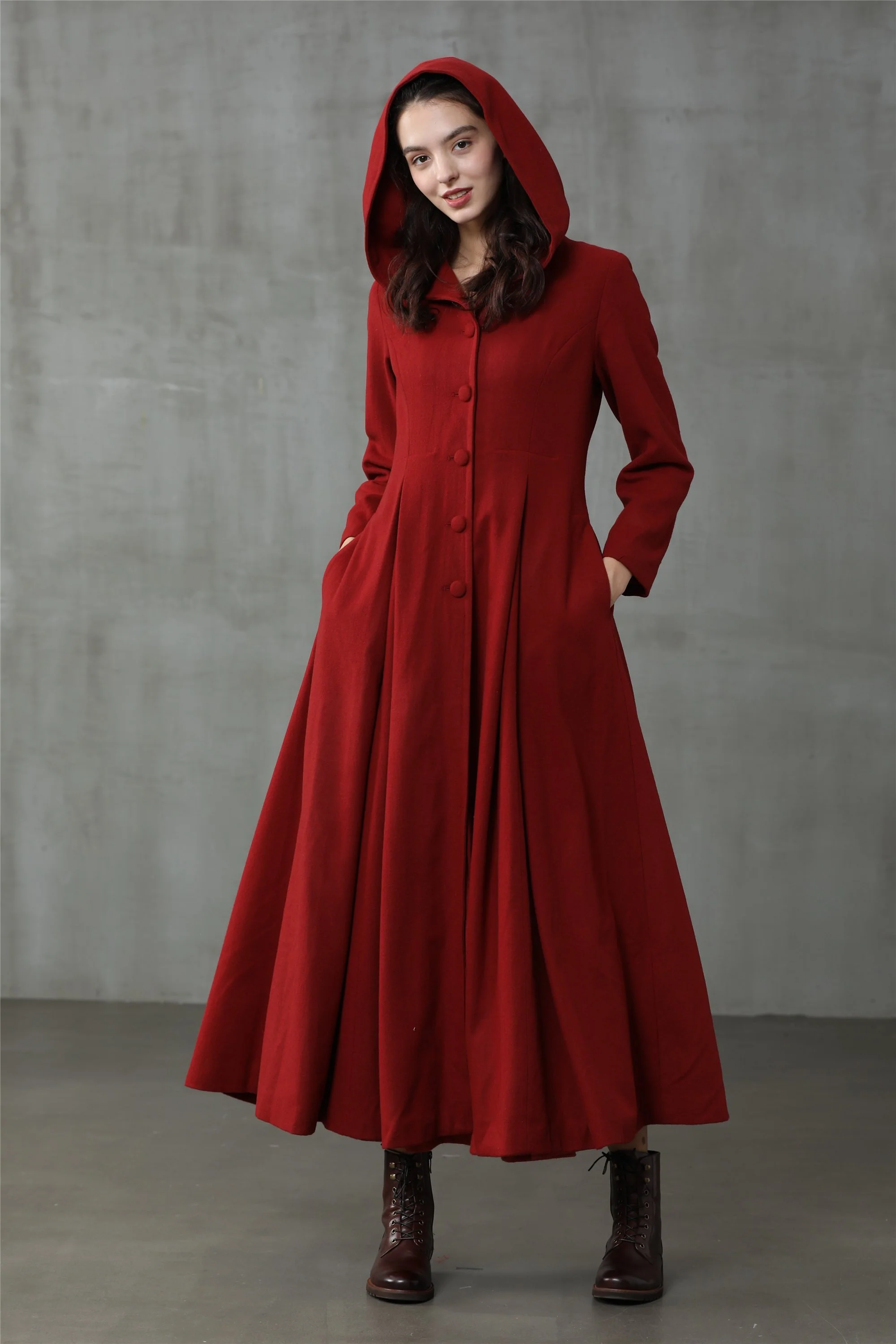 My Fair Lady 26 | Hooded Wool Coat - Image 14