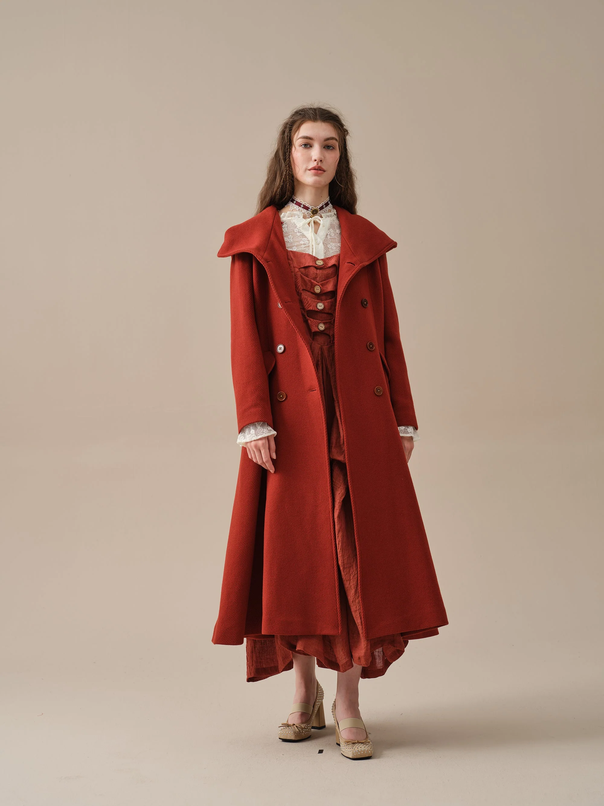 Trista 24 | 100% twill wool hooded coat - Image 23