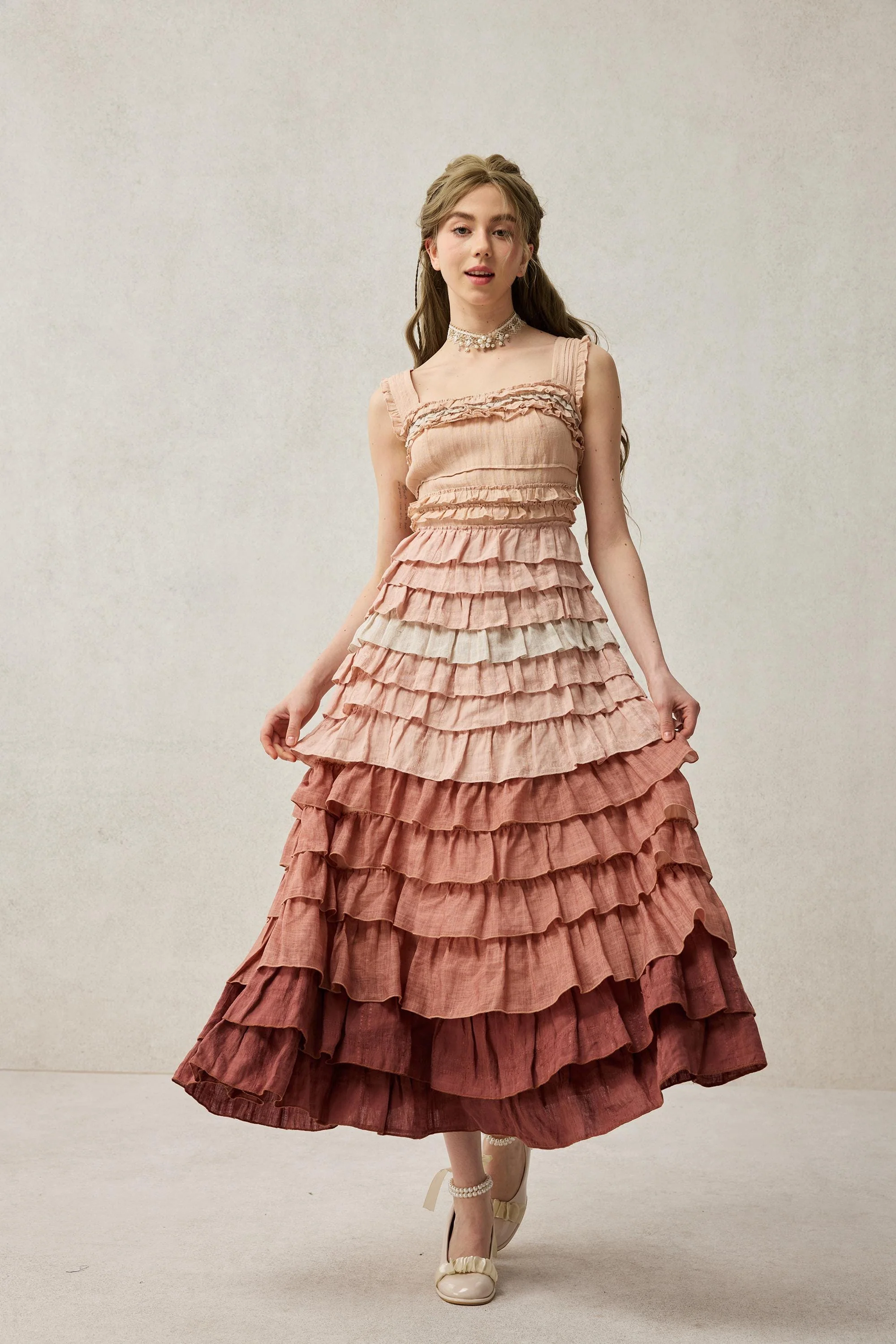 Petals 22 | Dreamy gradient Linen Dress - Image 10
