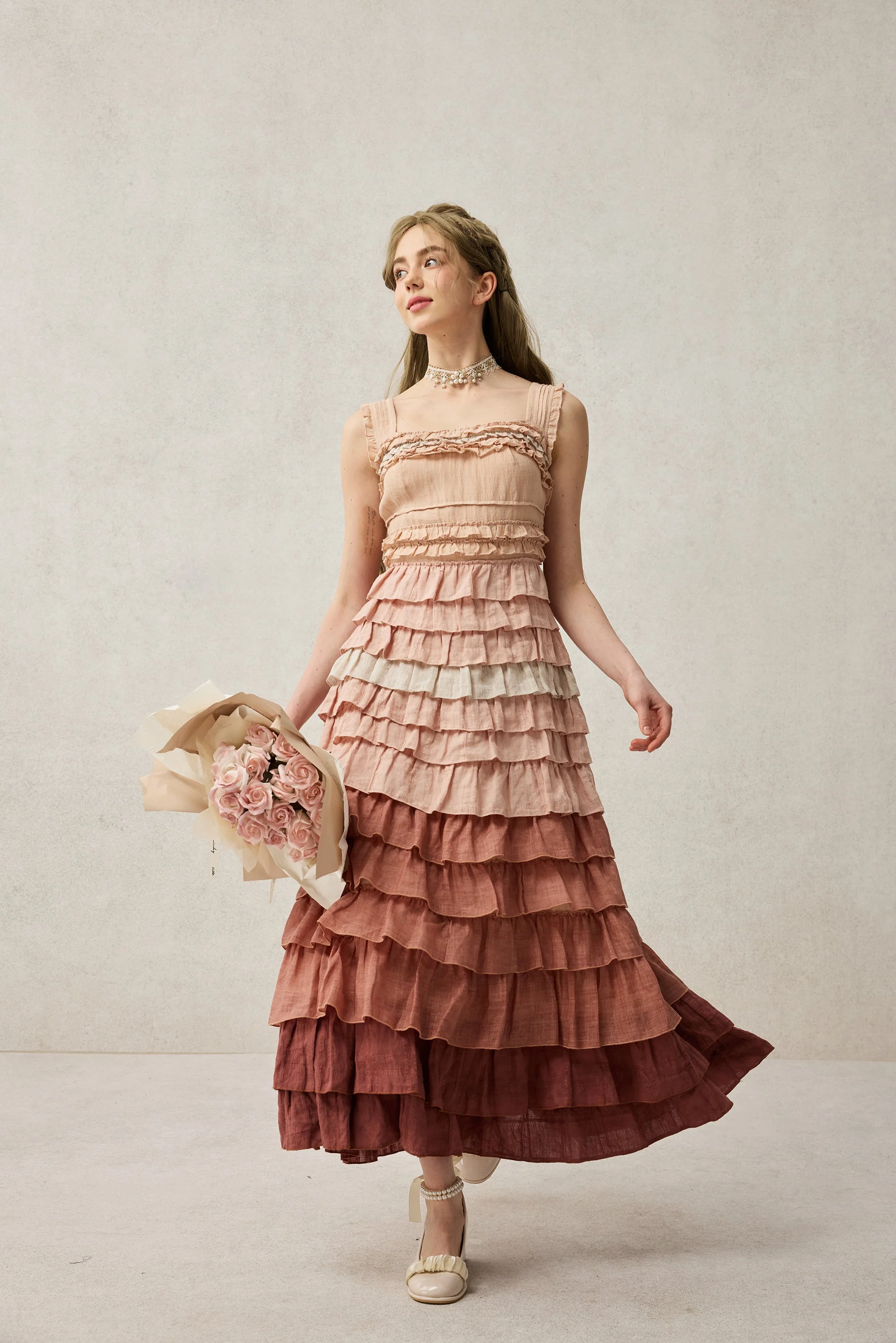 Petals 22 | Dreamy gradient Linen Dress - Image 12