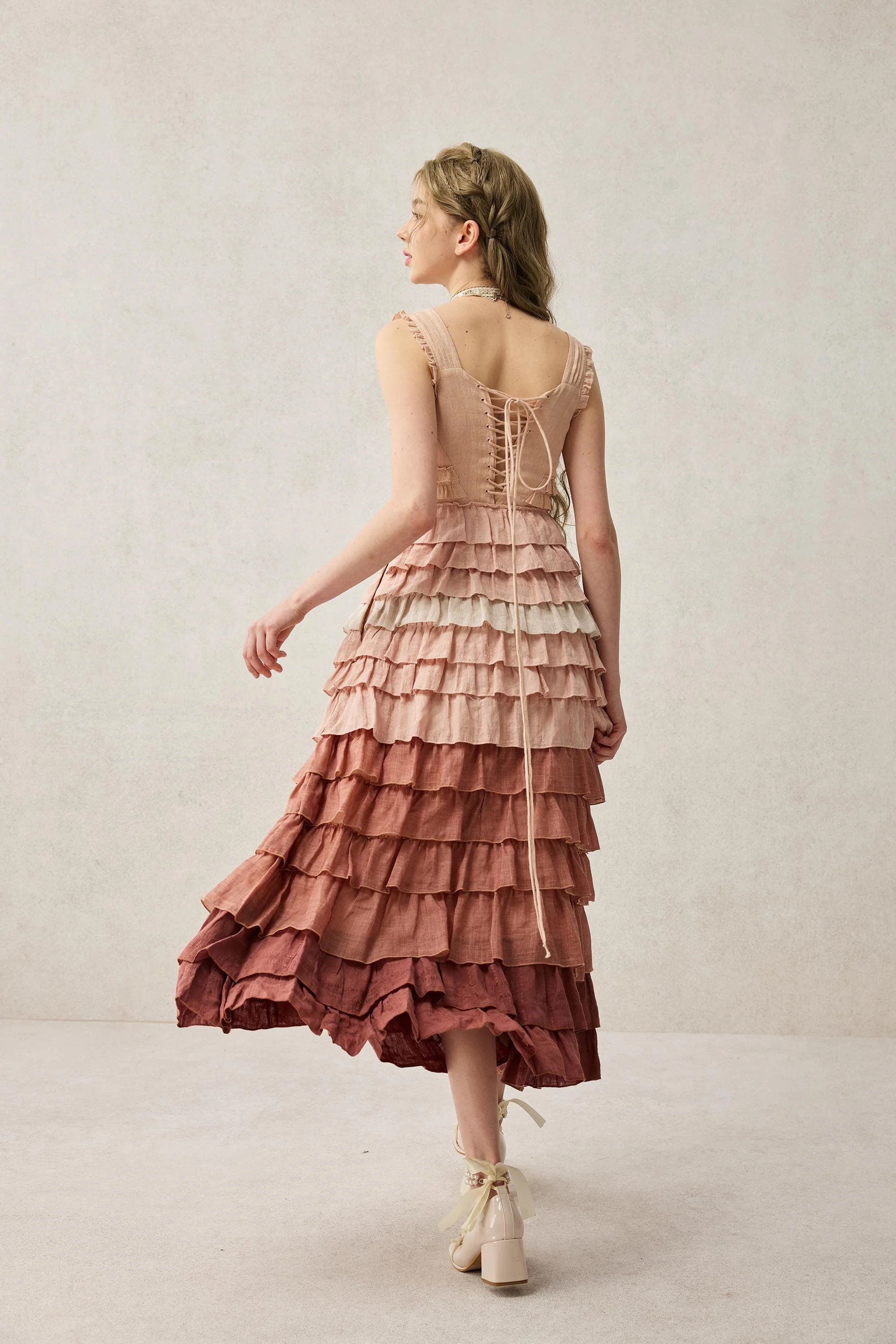 Petals 22 | Dreamy gradient Linen Dress - Image 4