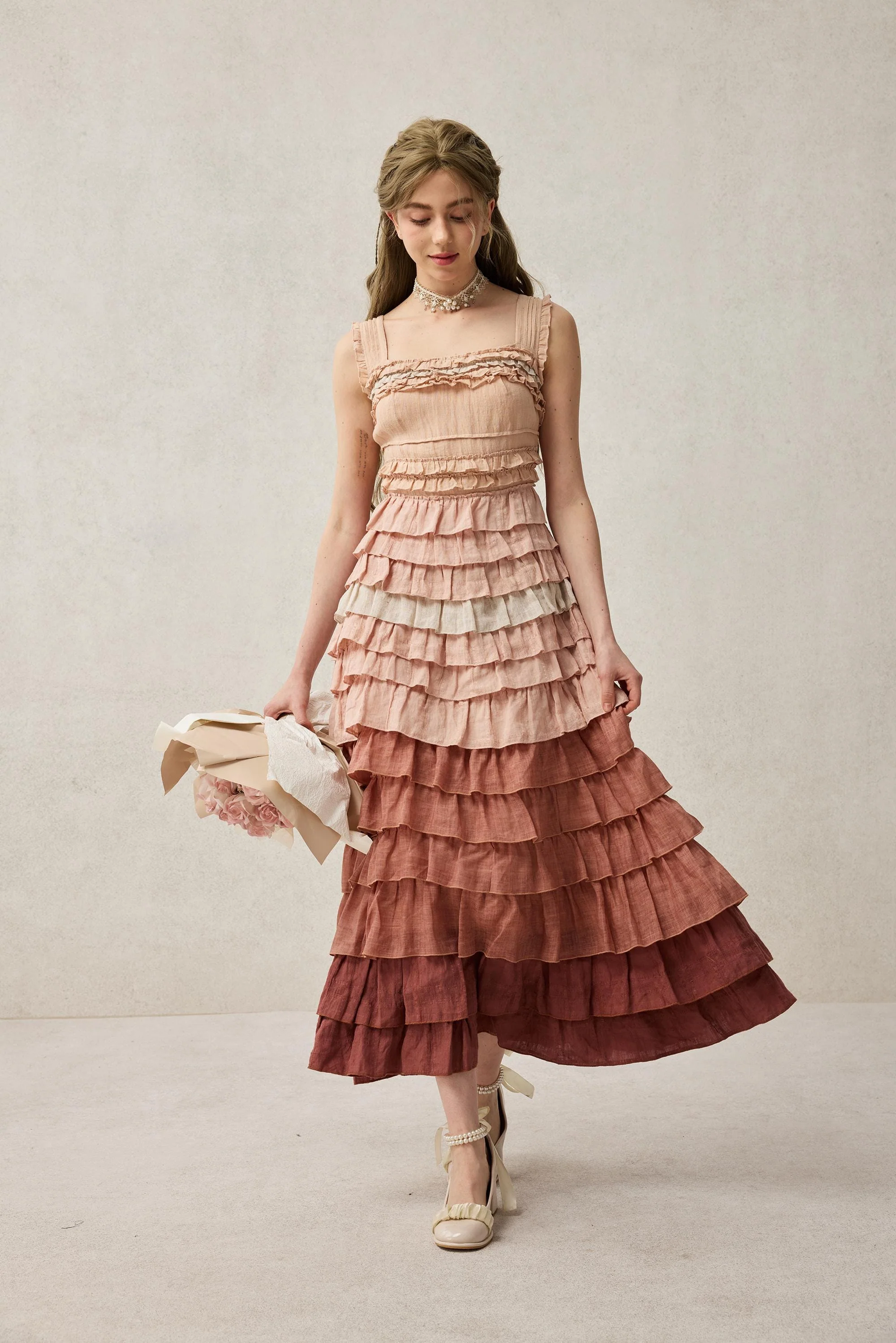 Petals 22 | Dreamy gradient Linen Dress - Image 6
