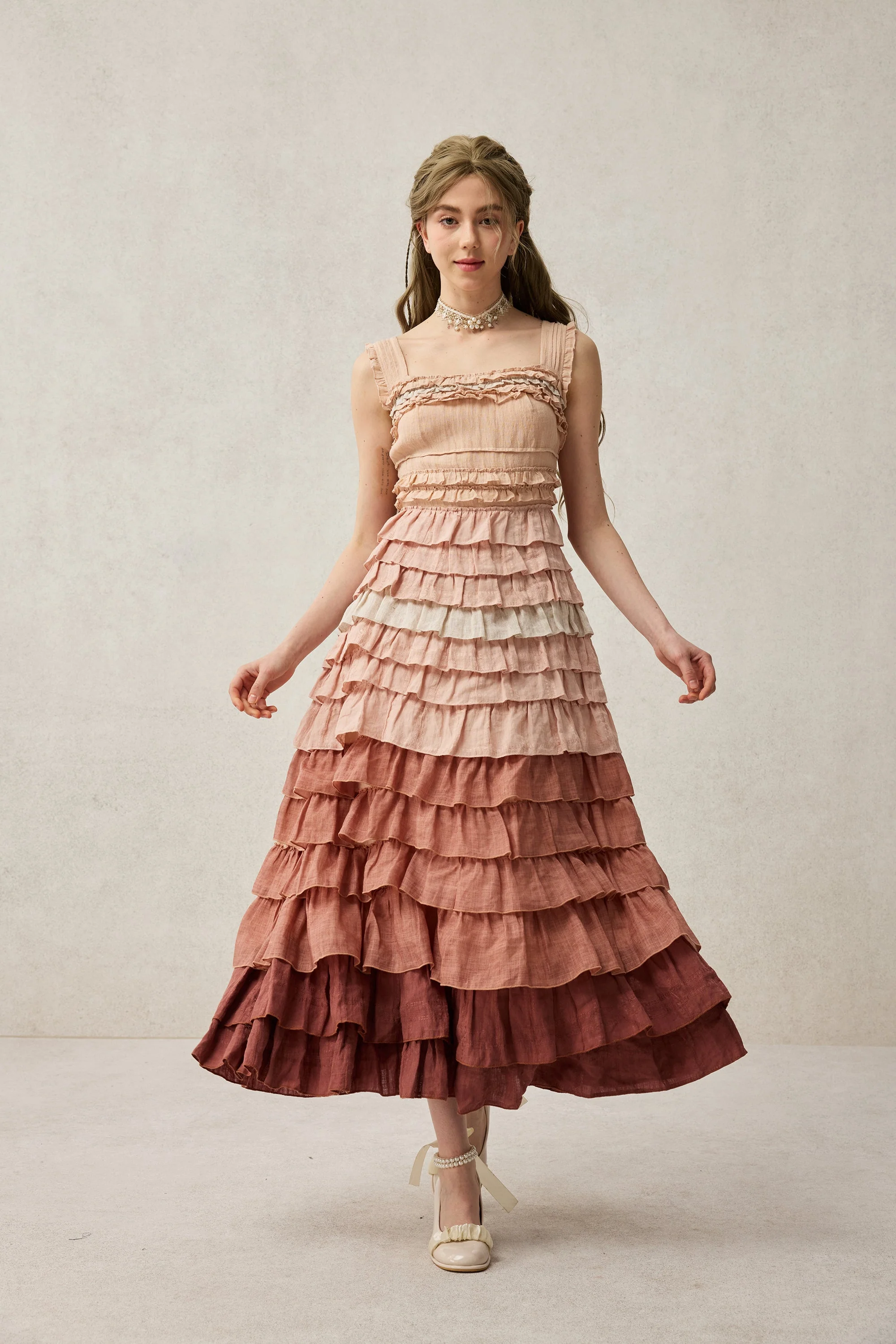 Petals 22 | Dreamy gradient Linen Dress - Image 11
