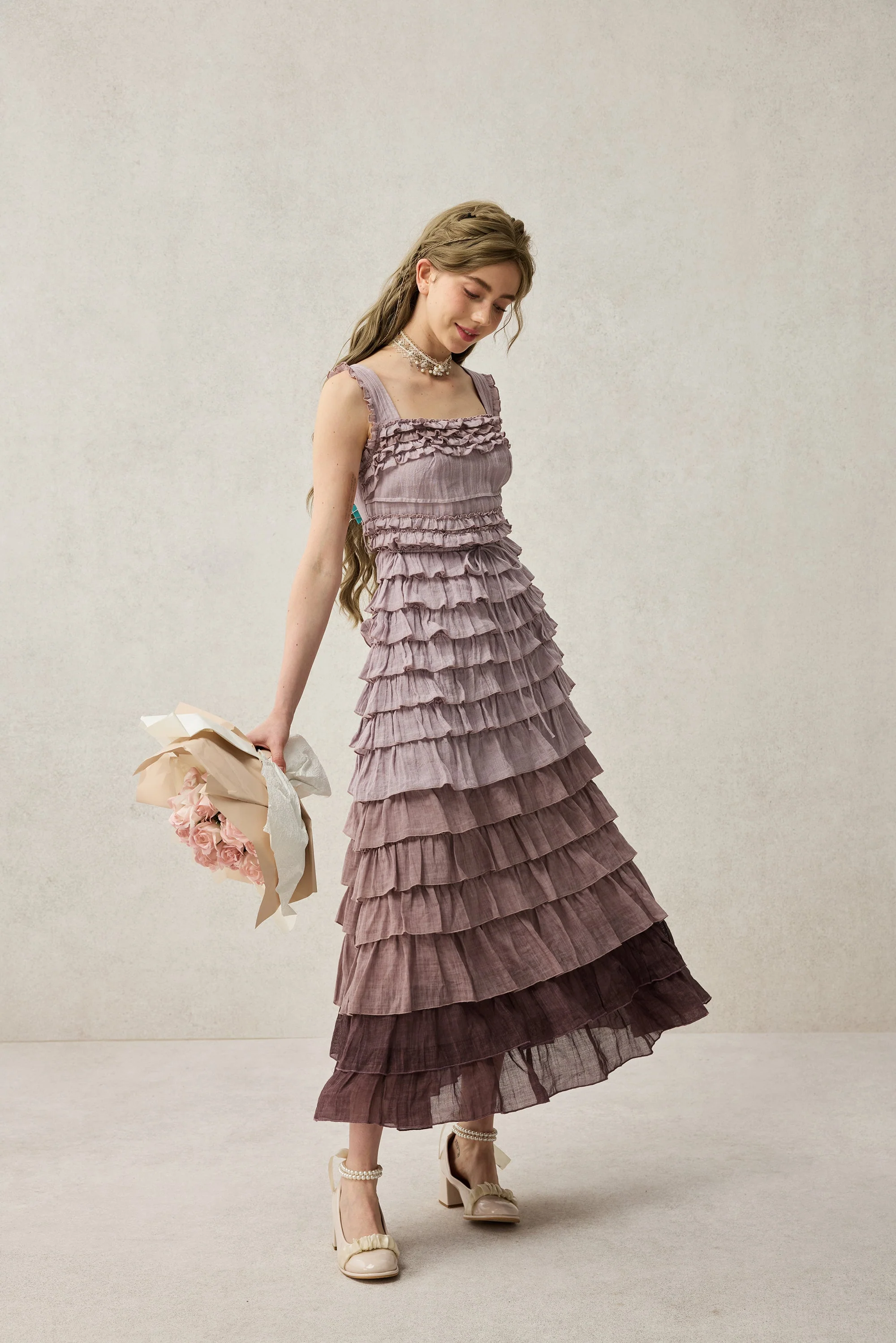 Petals 22 | Dreamy gradient Linen Dress - Image 15