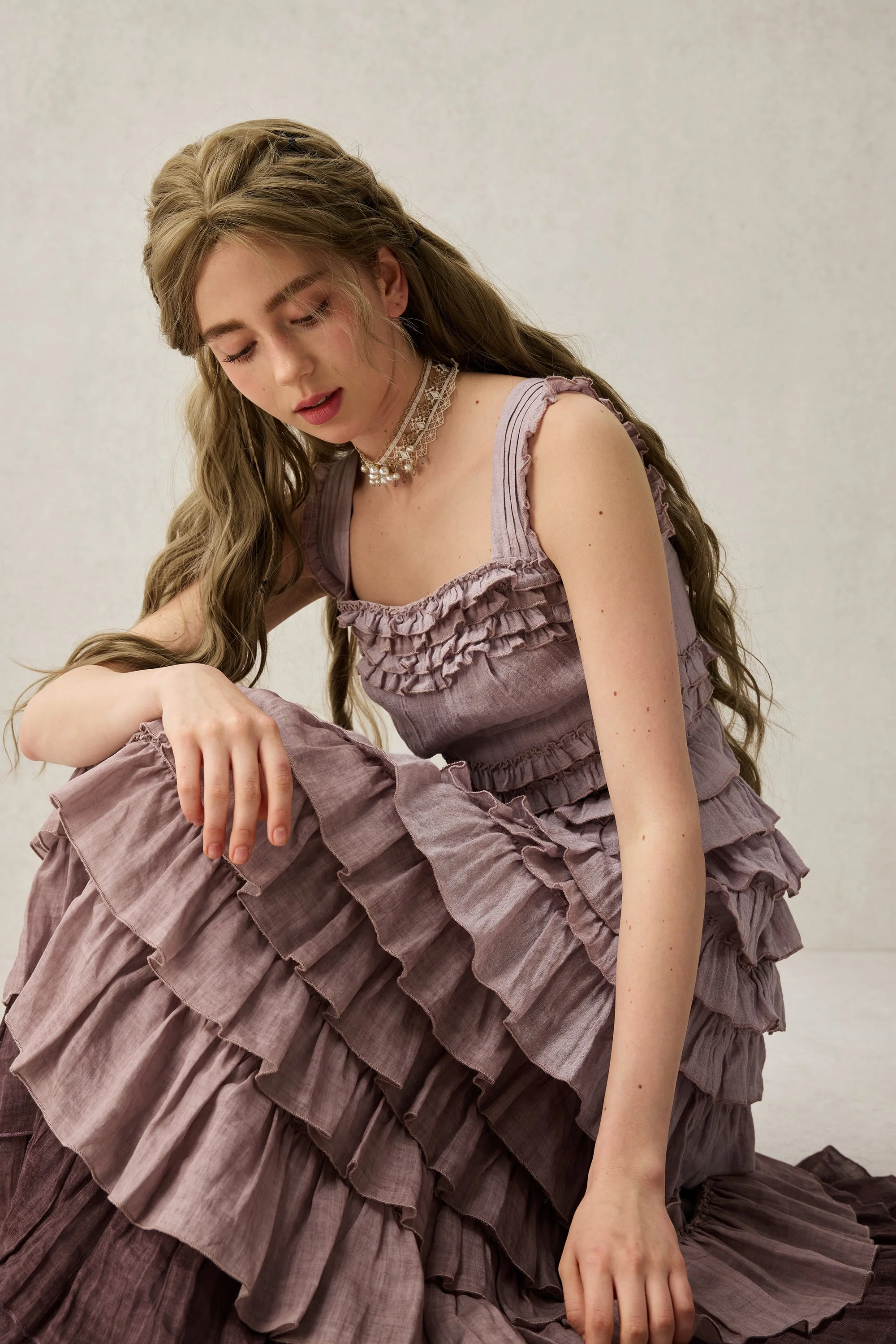 Petals 22 | Dreamy gradient Linen Dress - Image 18