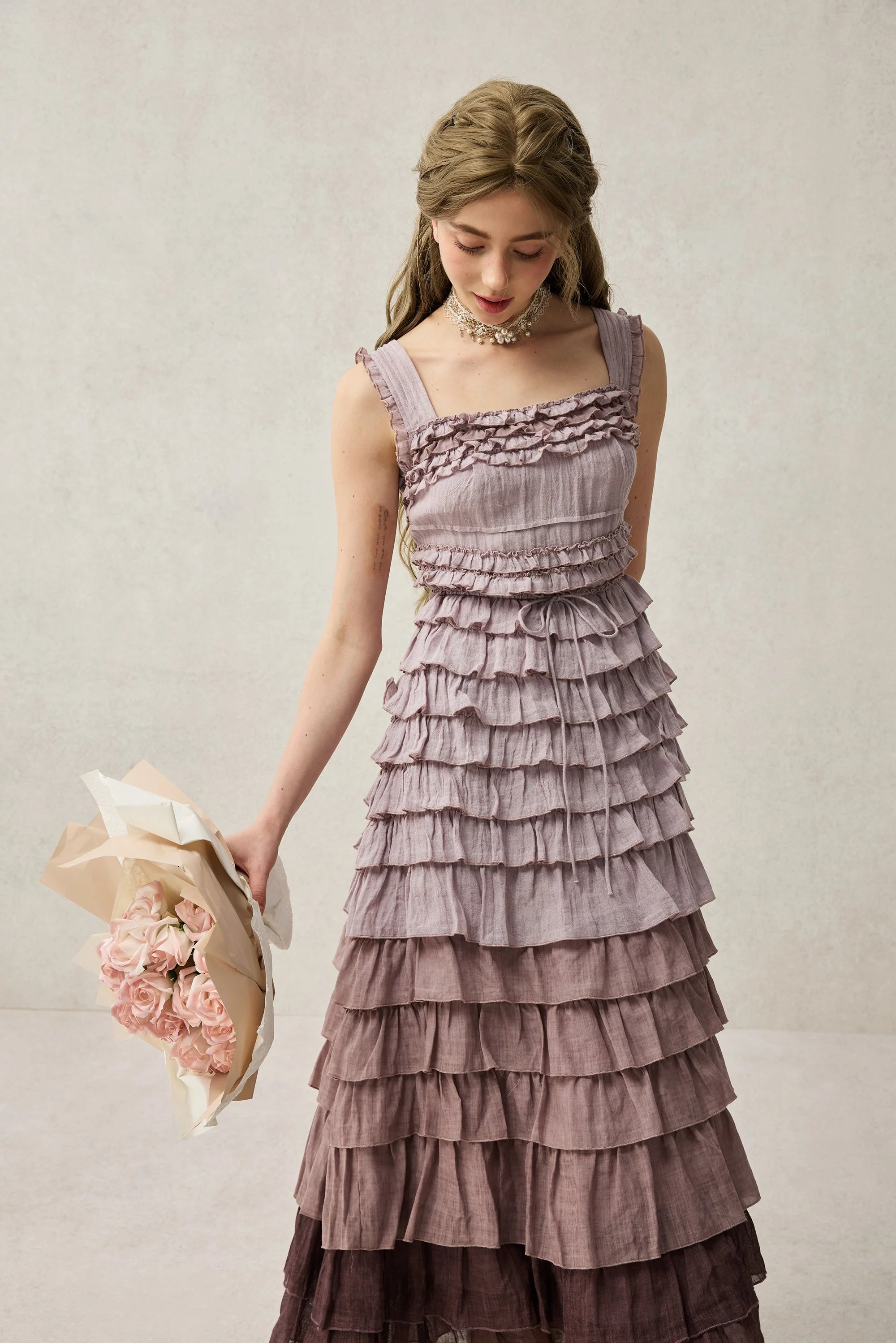 Petals 22 | Dreamy gradient Linen Dress - Image 20