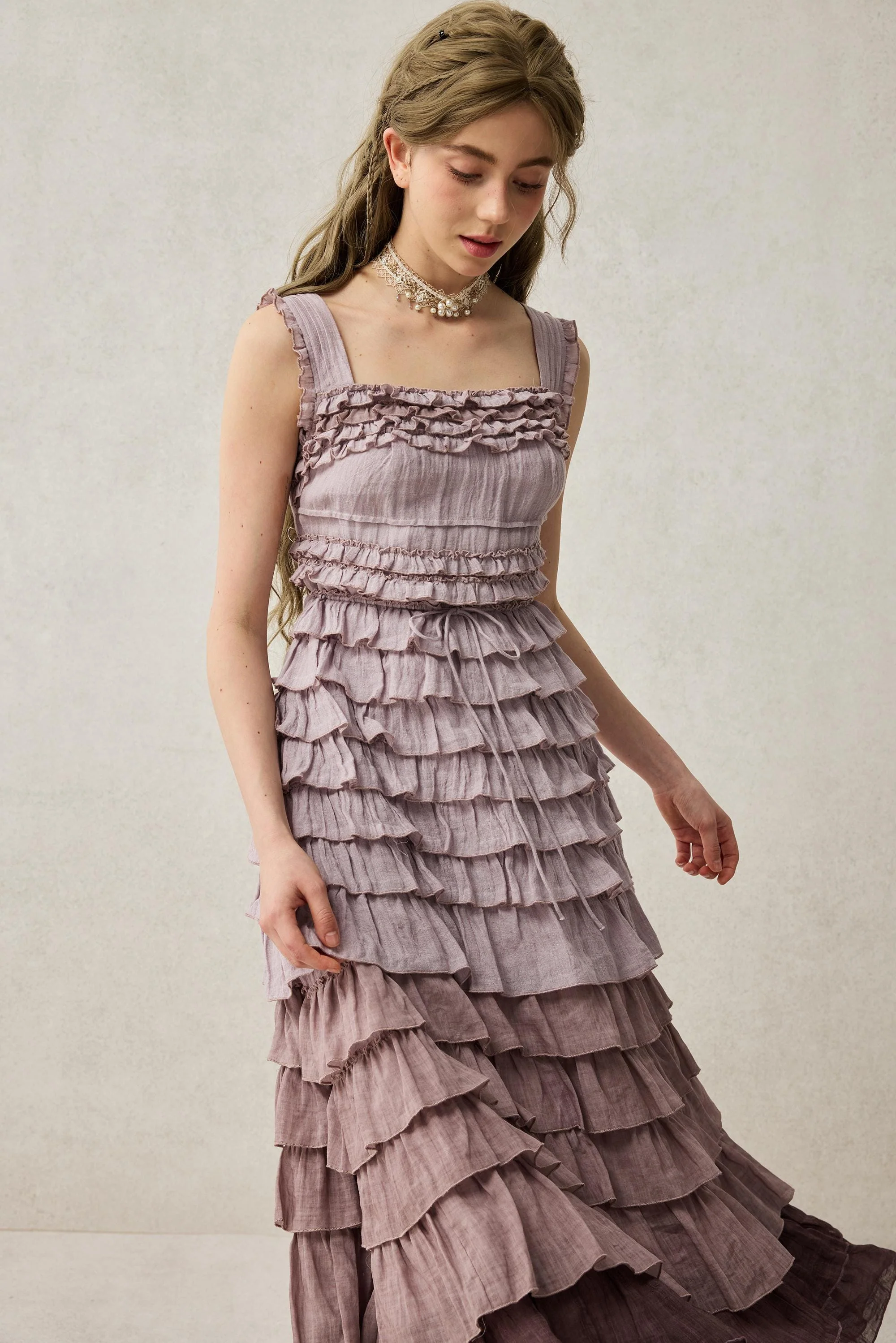 Petals 22 | Dreamy gradient Linen Dress - Image 3