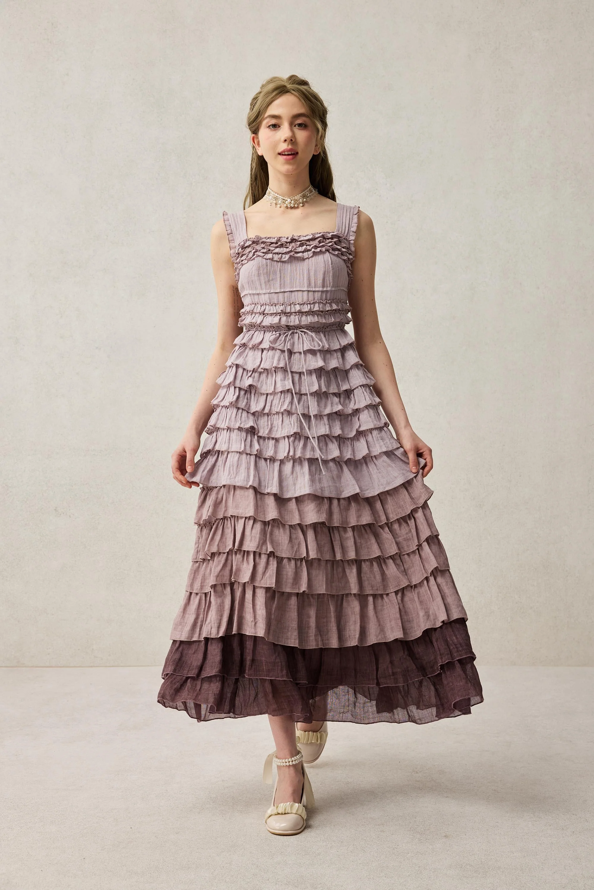 Petals 22 | Dreamy gradient Linen Dress - Image 4