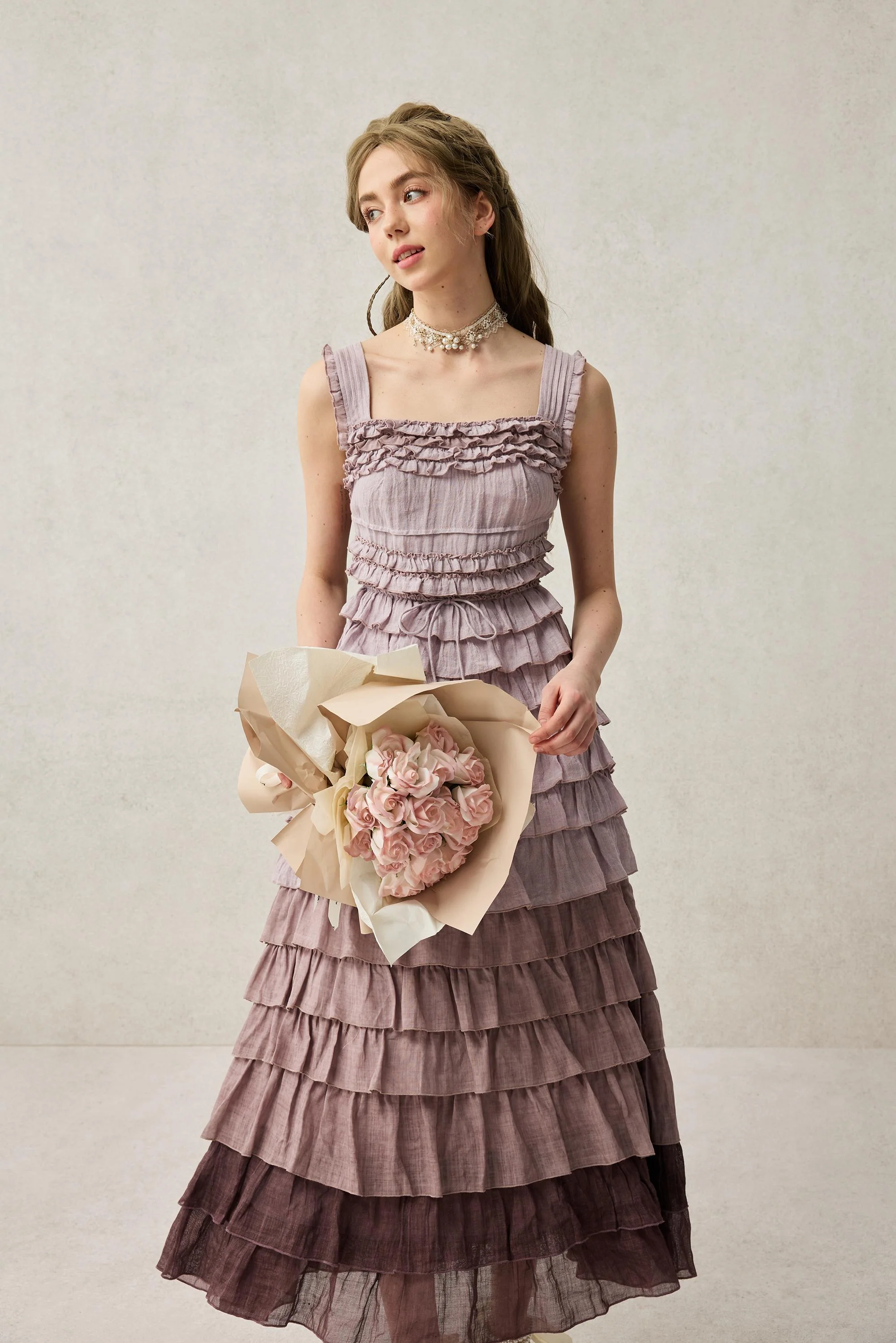 Petals 22 | Dreamy gradient Linen Dress - Image 5