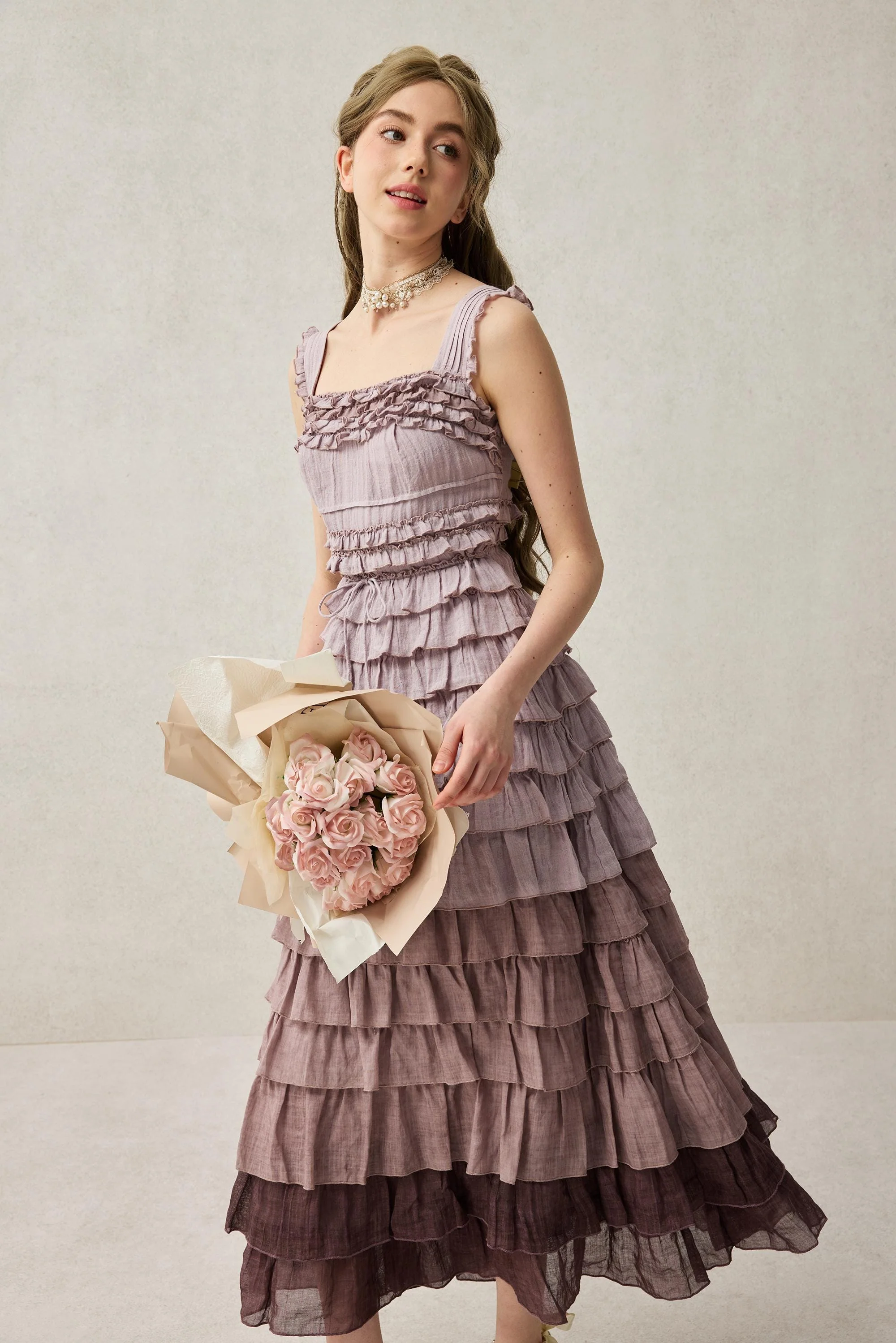 Petals 22 | Dreamy gradient Linen Dress - Image 6