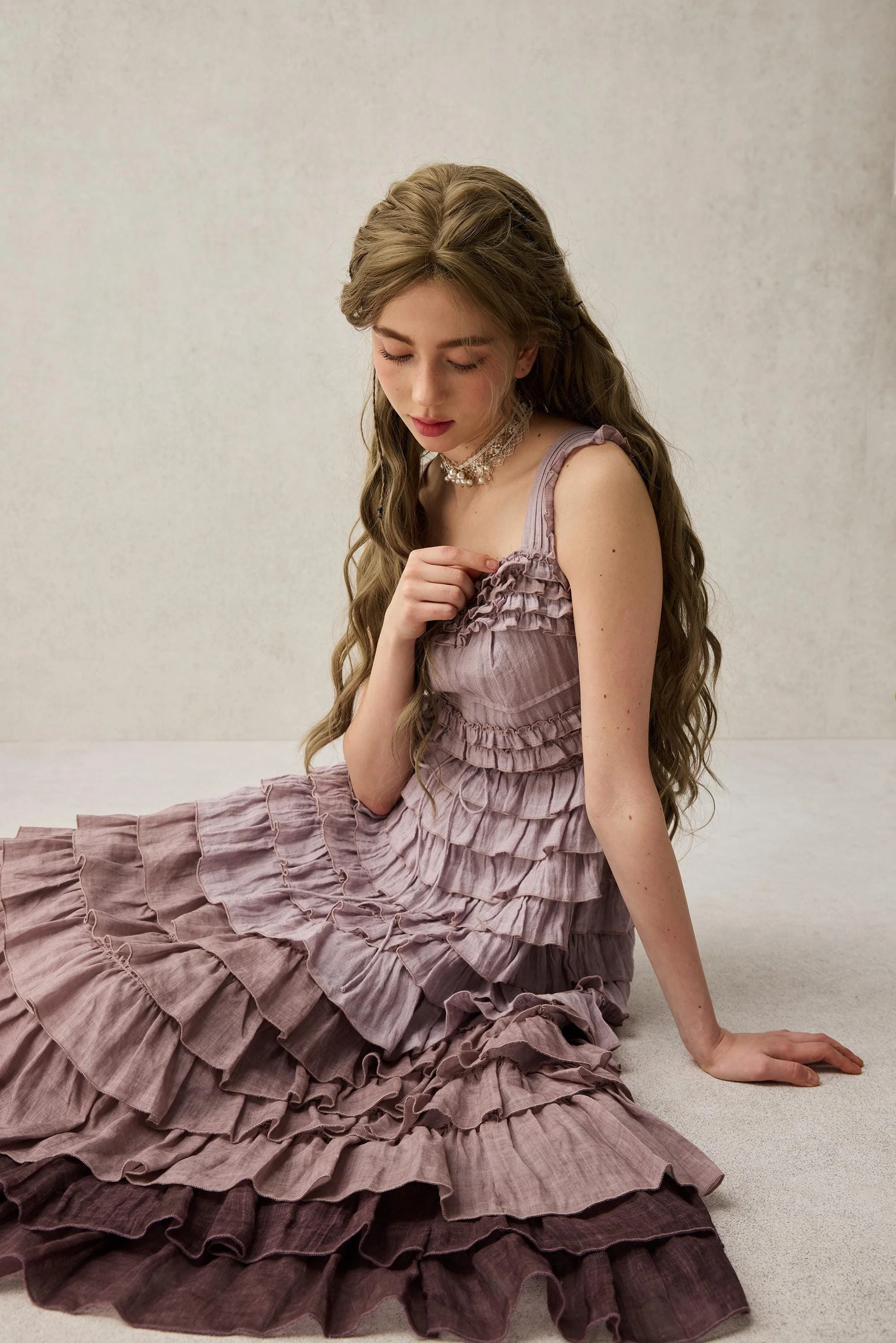 Petals 22 | Dreamy gradient Linen Dress - Image 7