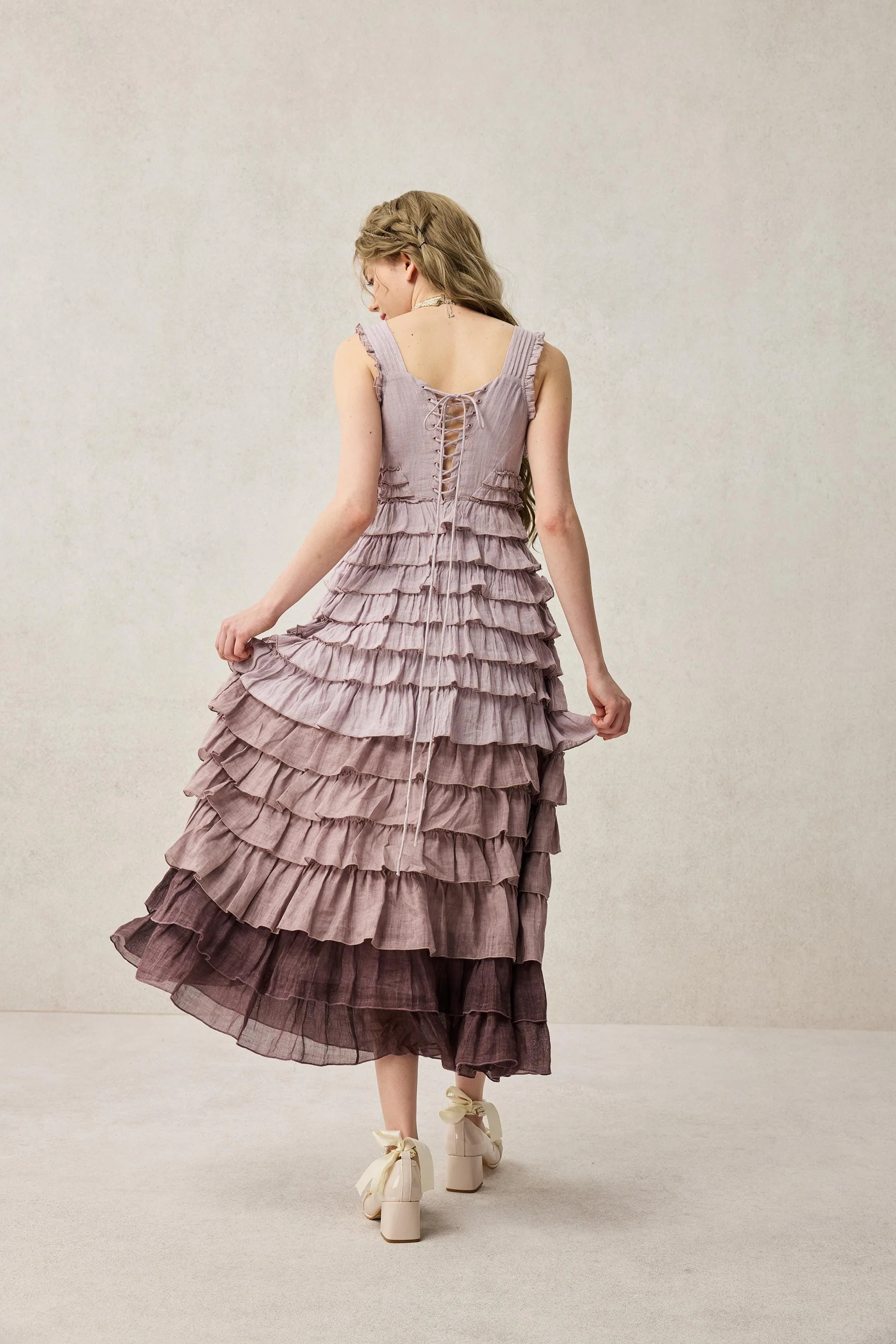 Petals 22 | Dreamy gradient Linen Dress - Image 8