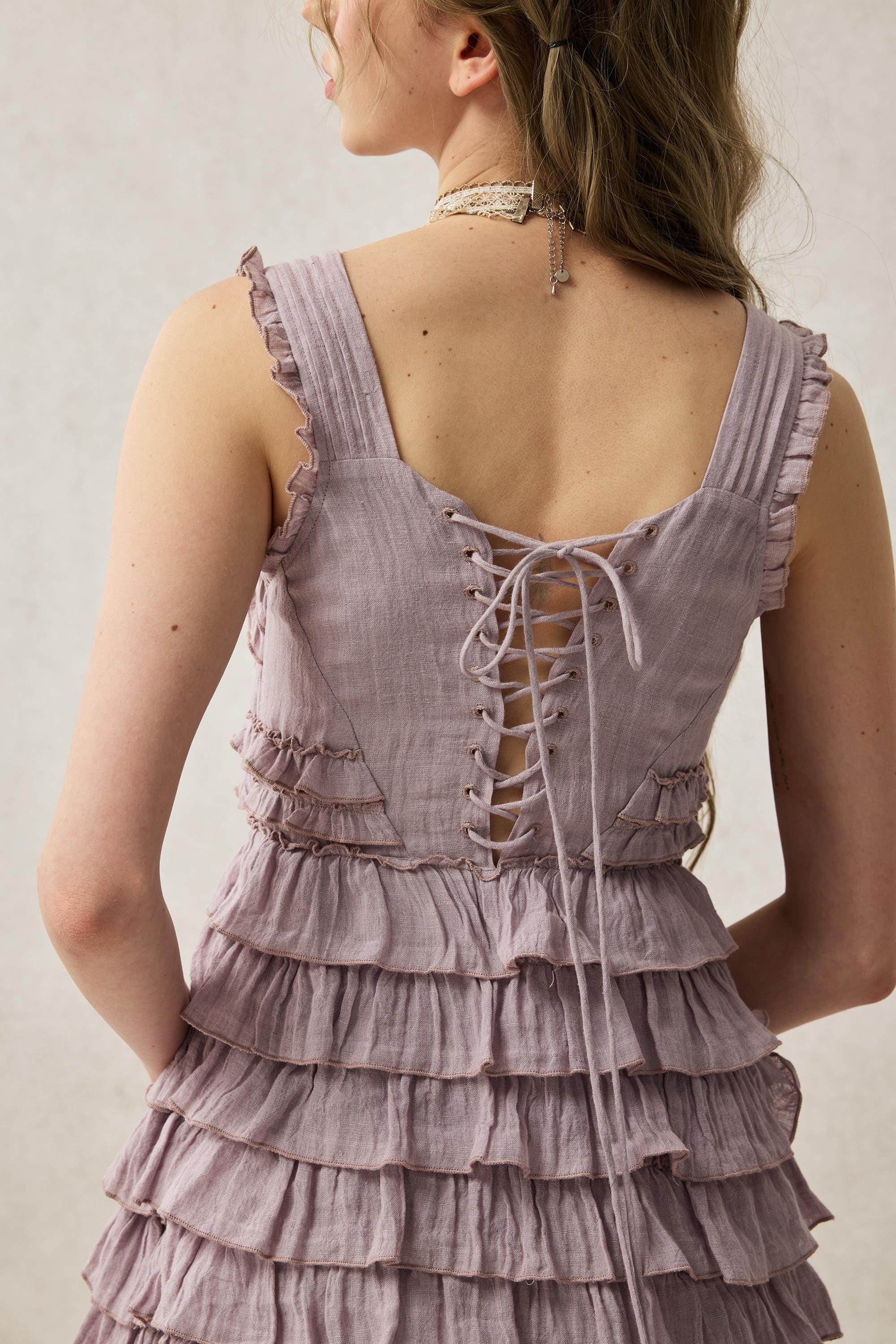 Petals 22 | Dreamy gradient Linen Dress - Image 9