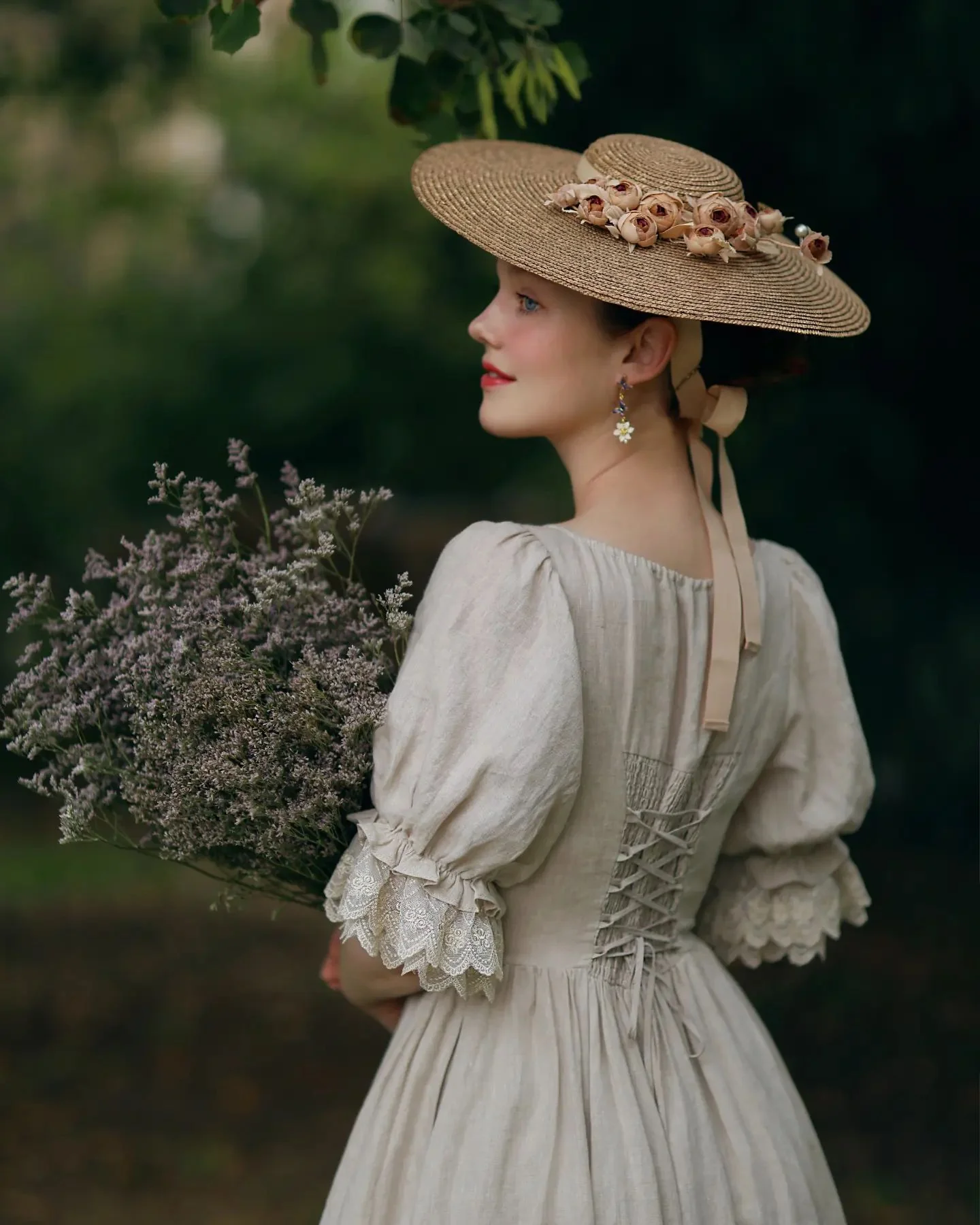 Elowen 27 | Lace Linen dress gown ( 2 way to wear ) - Image 5