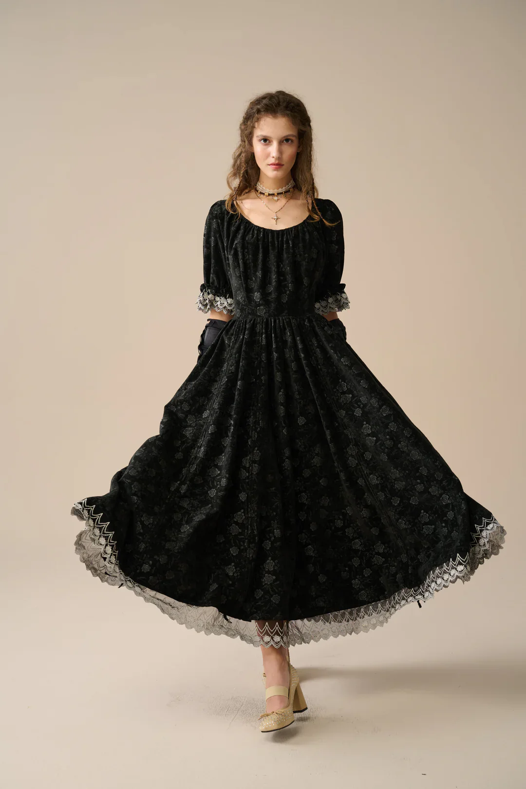 Elowen 27 | Lace Linen dress gown ( 2 way to wear ) - Image 15