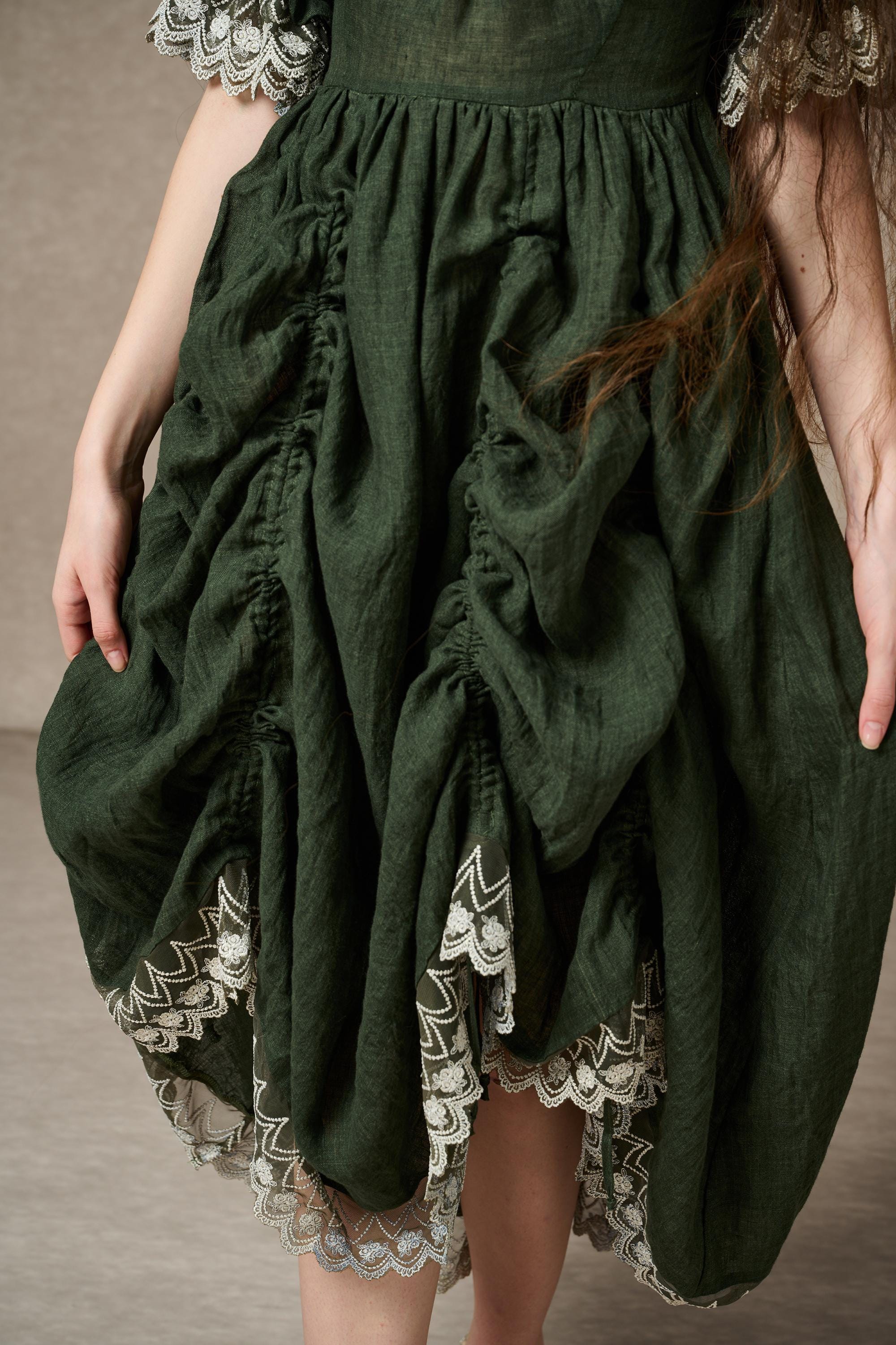 Elowen 27 | Lace Linen dress gown ( 2 way to wear ) - Image 6