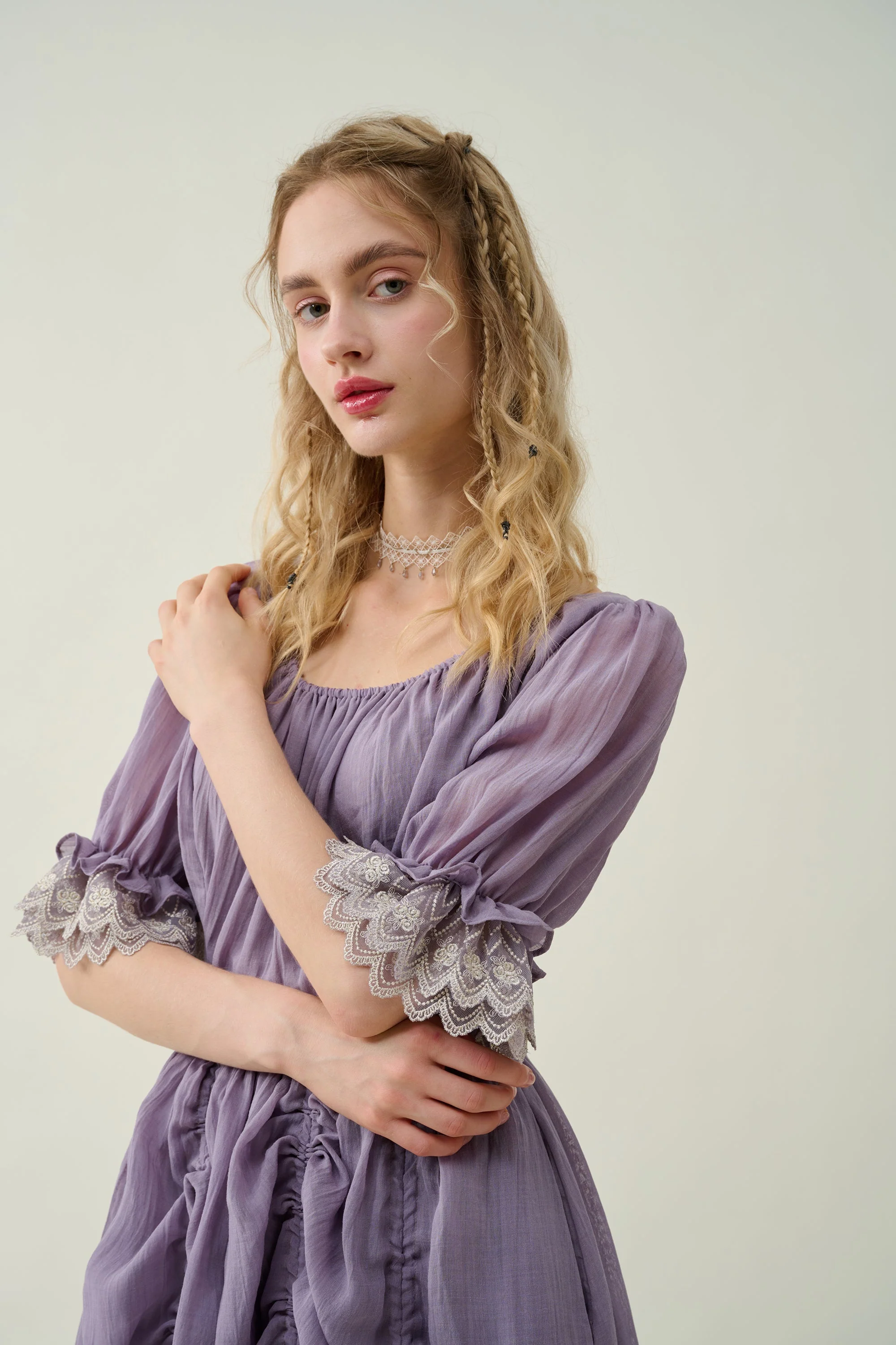 Elowen 27 | Lace Linen dress gown ( 2 way to wear ) - Image 11
