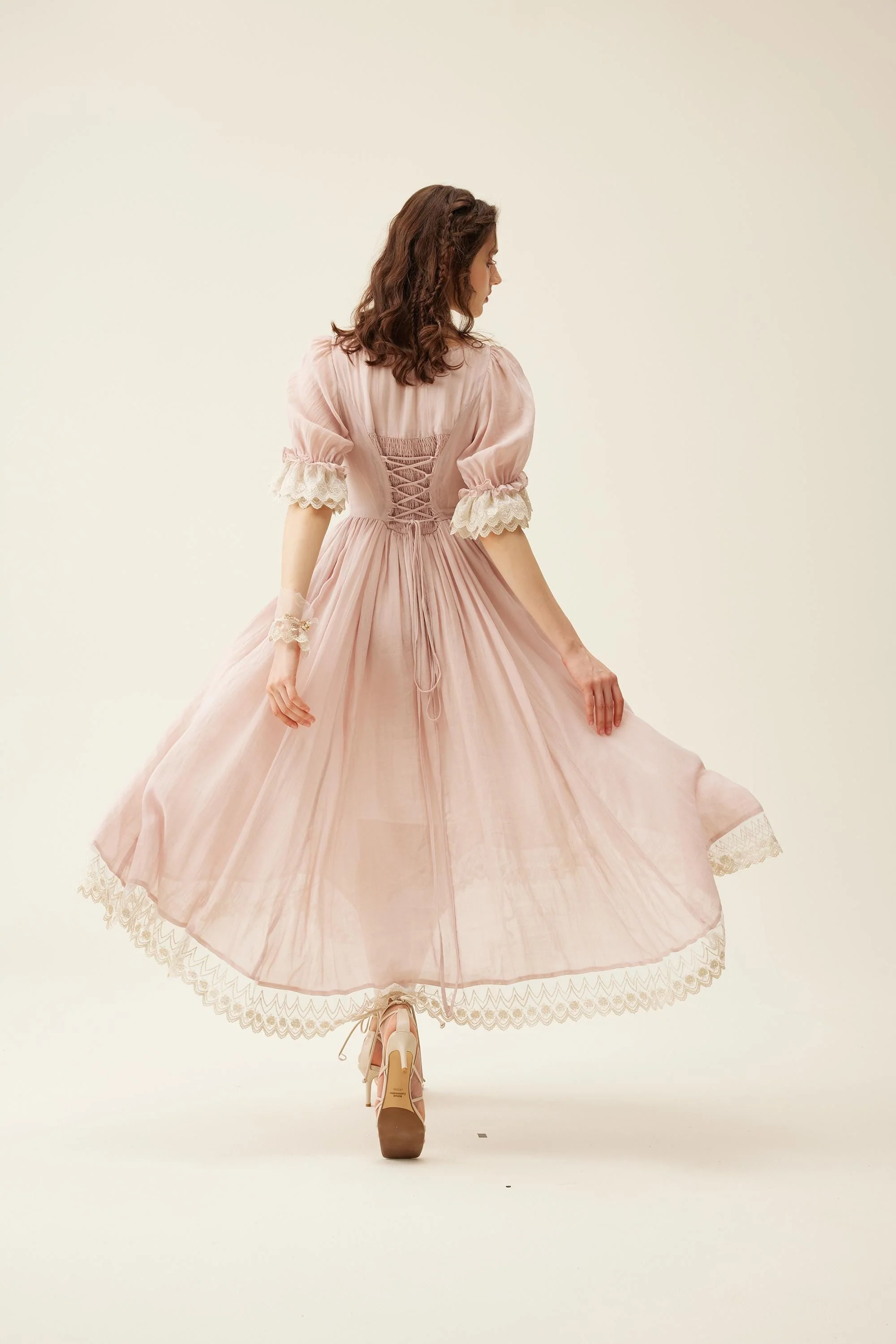Elowen 27 | Lace Linen dress gown ( 2 way to wear ) - Image 8