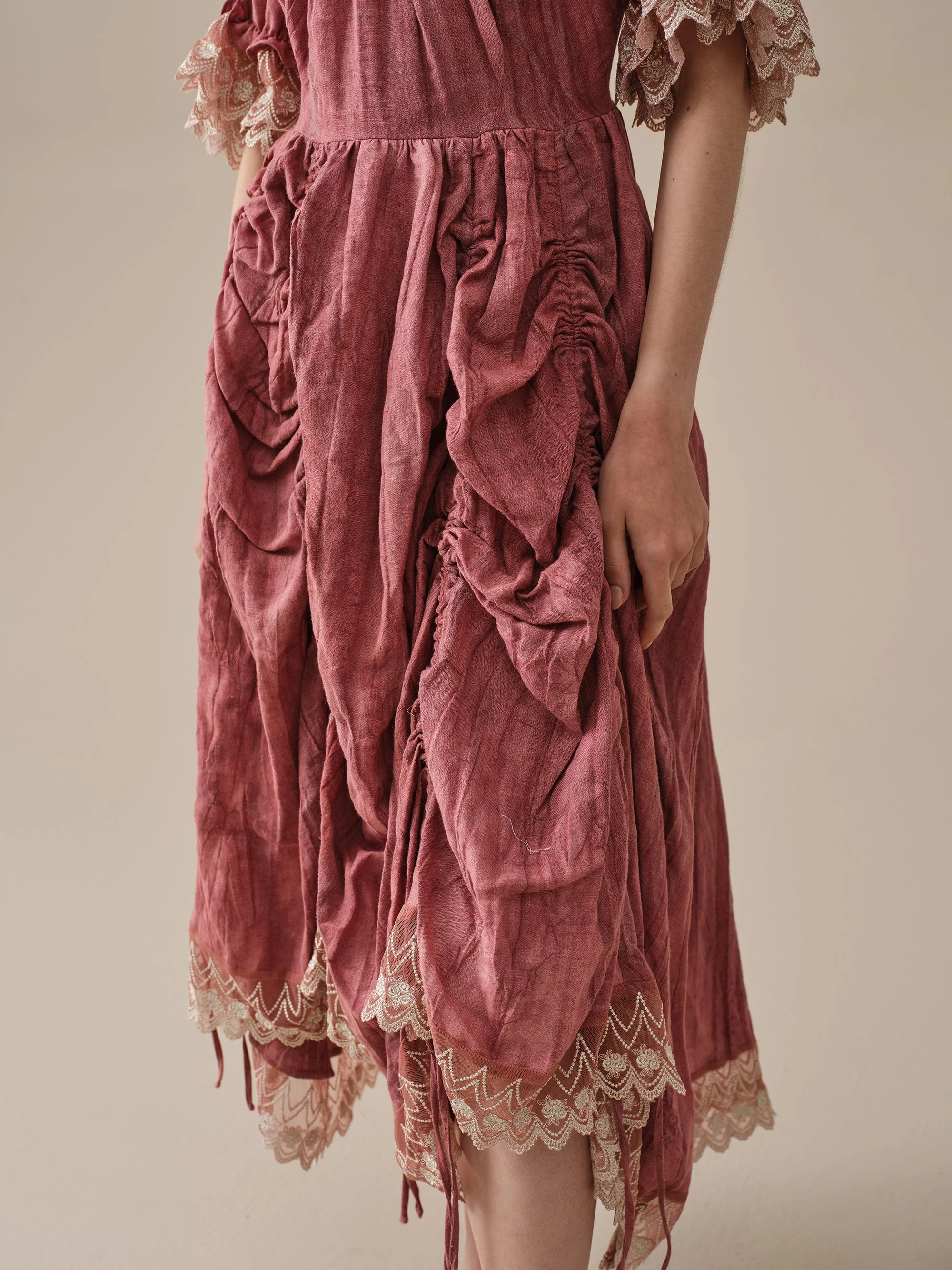 Elowen 27 | Lace Linen dress gown ( 2 way to wear ) - Image 14