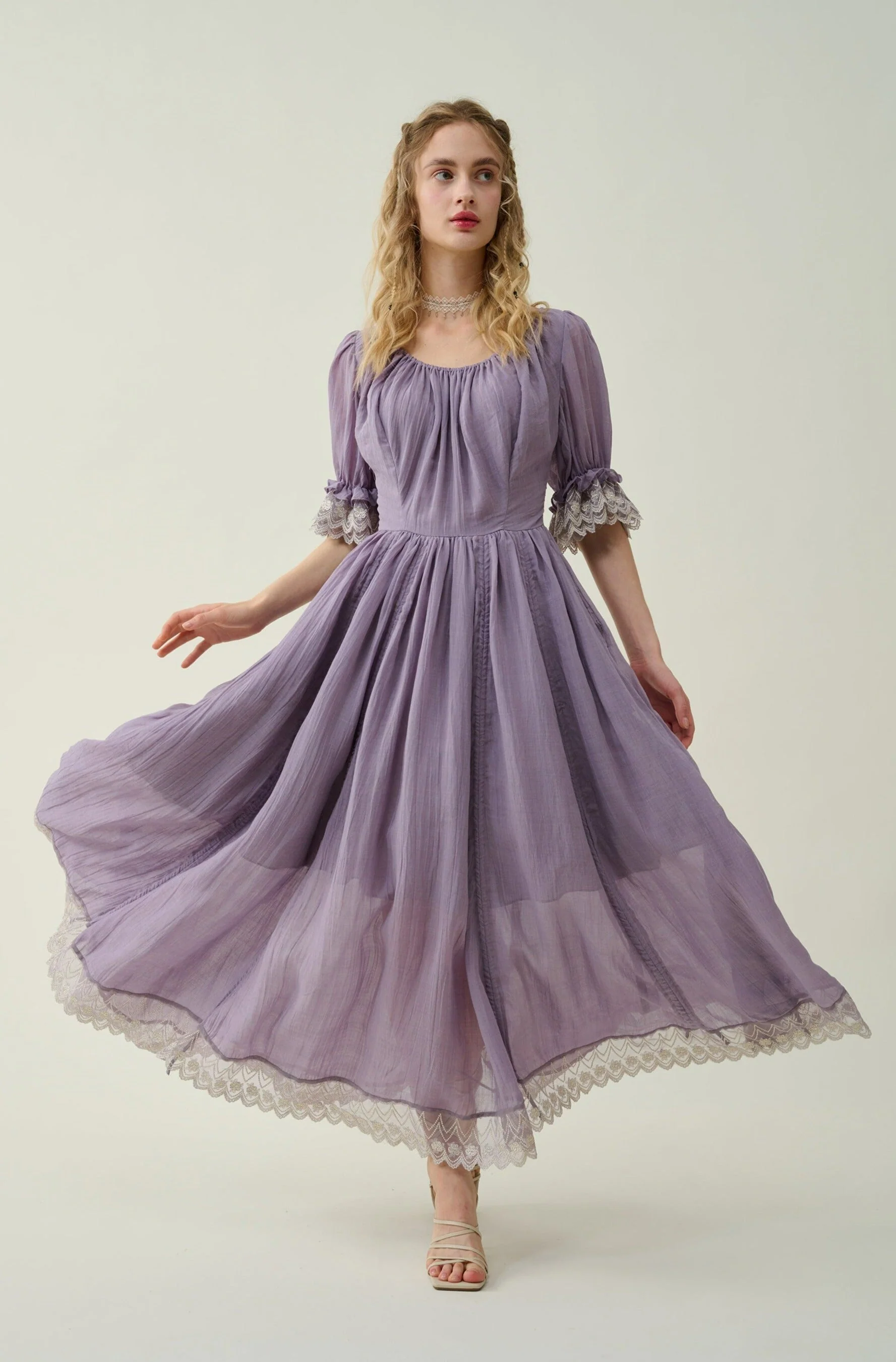 Elowen 27 | Lace Linen dress gown ( 2 way to wear ) - Image 22