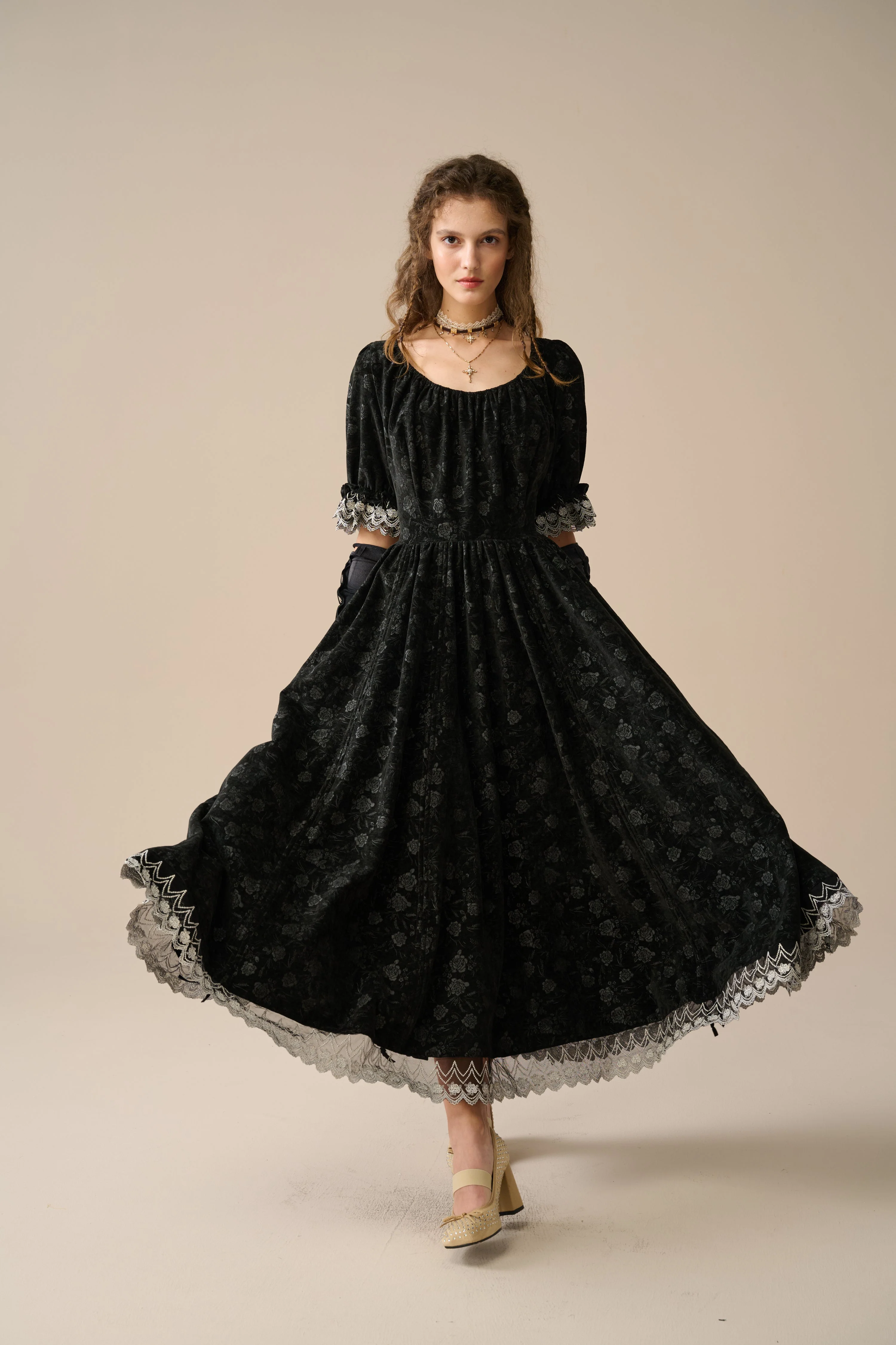 Elowen 27 | Lace Linen dress gown ( 2 way to wear ) - Image 24