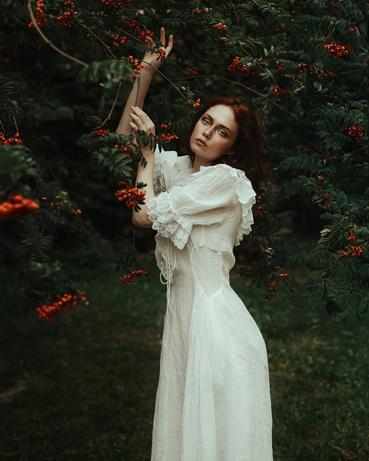 Elysia 15 | Lace-up linen flared dress - Image 11