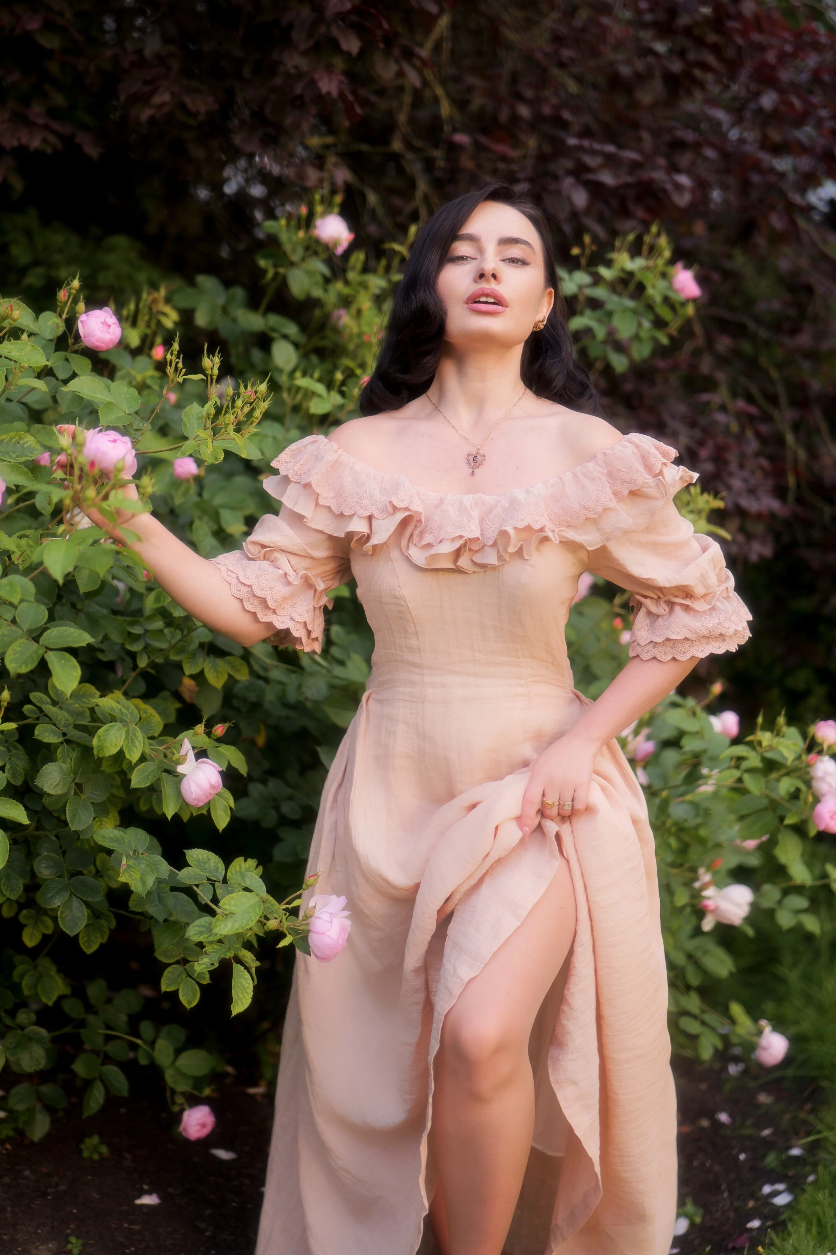 Elysia 15 | Lace-up linen flared dress - Image 24