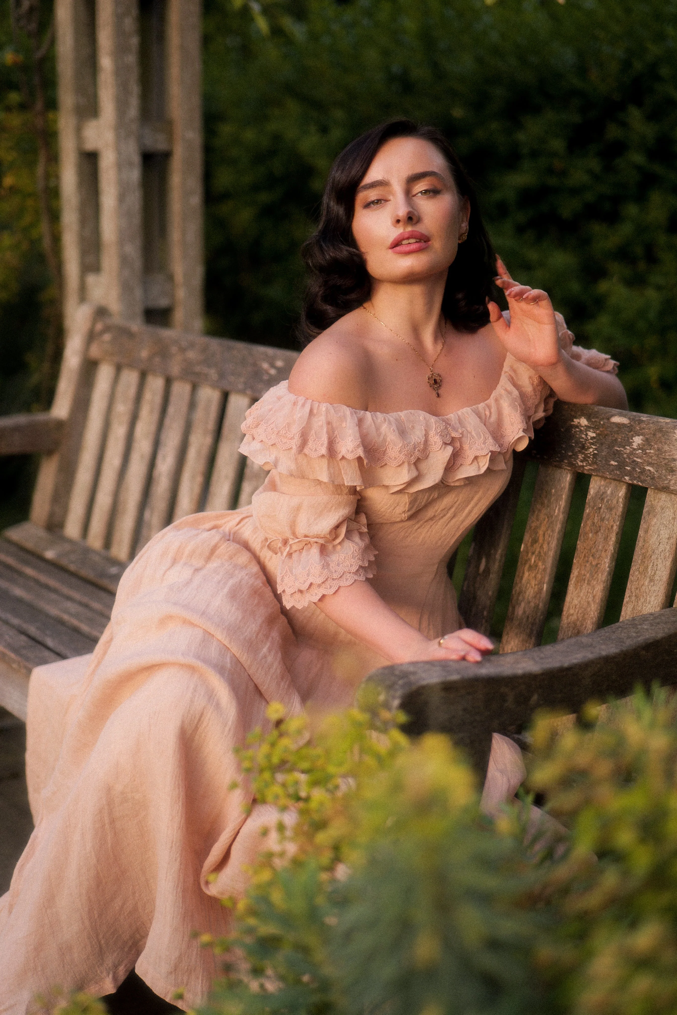 Elysia 15 | Lace-up linen flared dress - Image 25