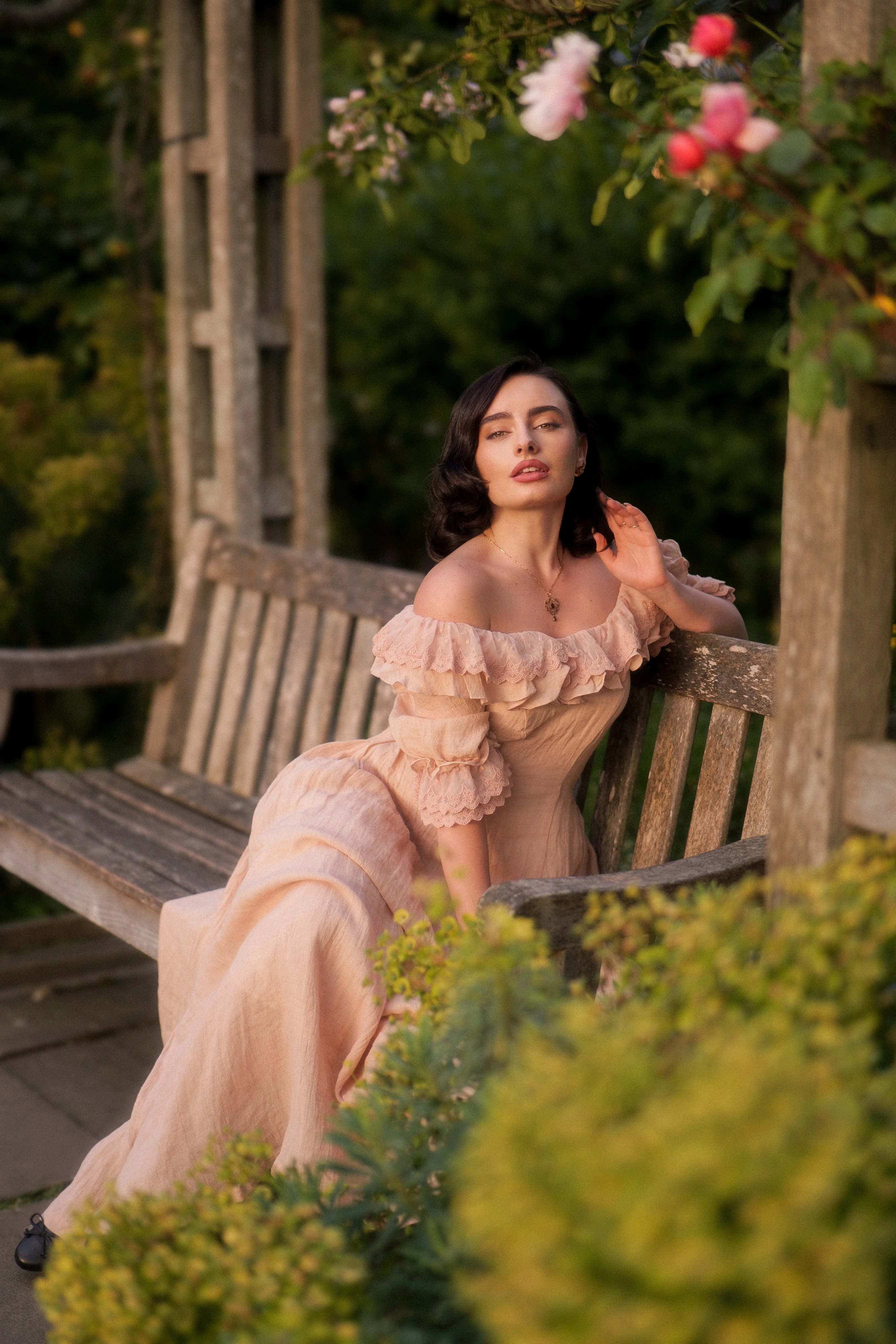 Elysia 15 | Lace-up linen flared dress - Image 26