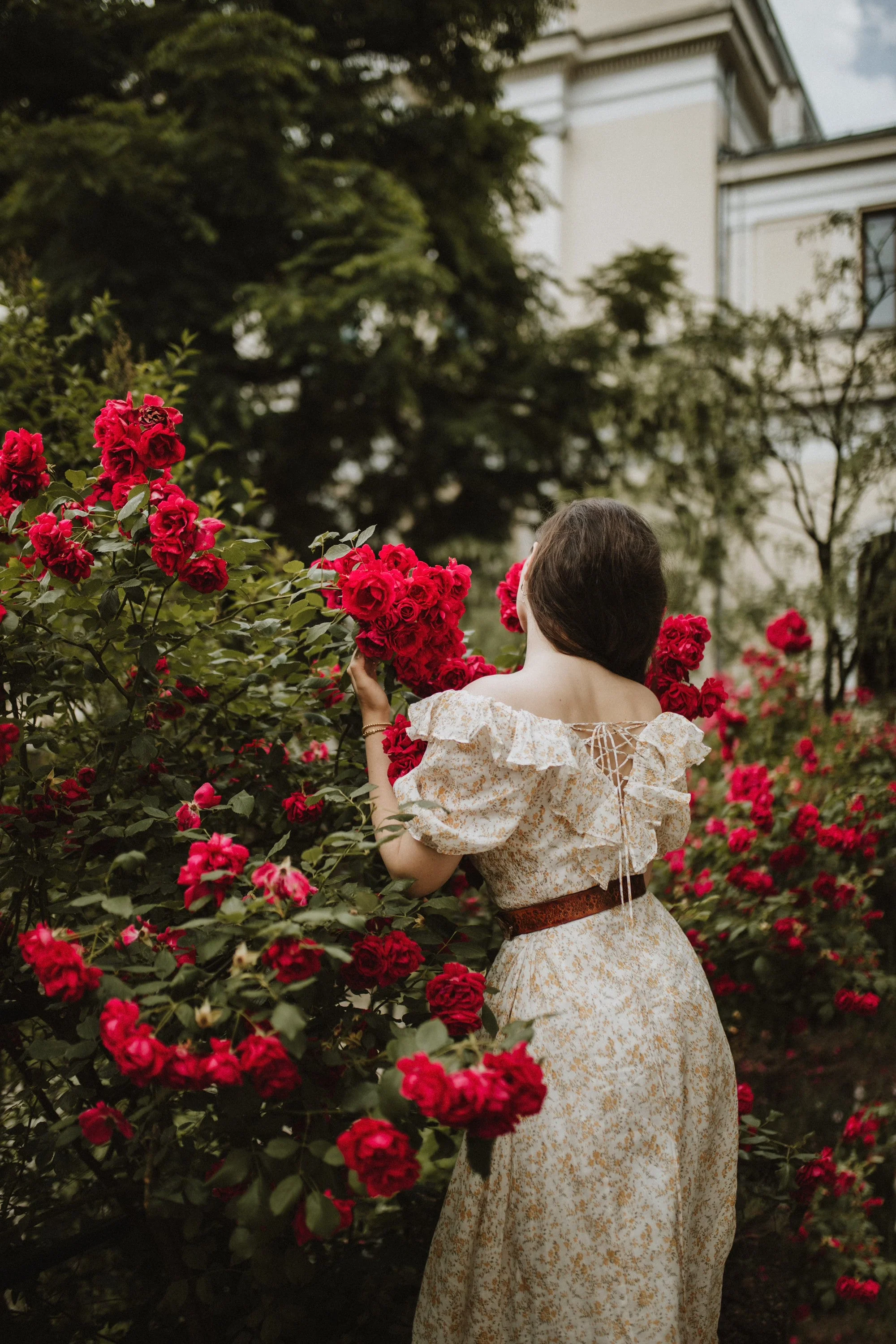 Elysia 15 | Lace-up linen flared dress - Image 29