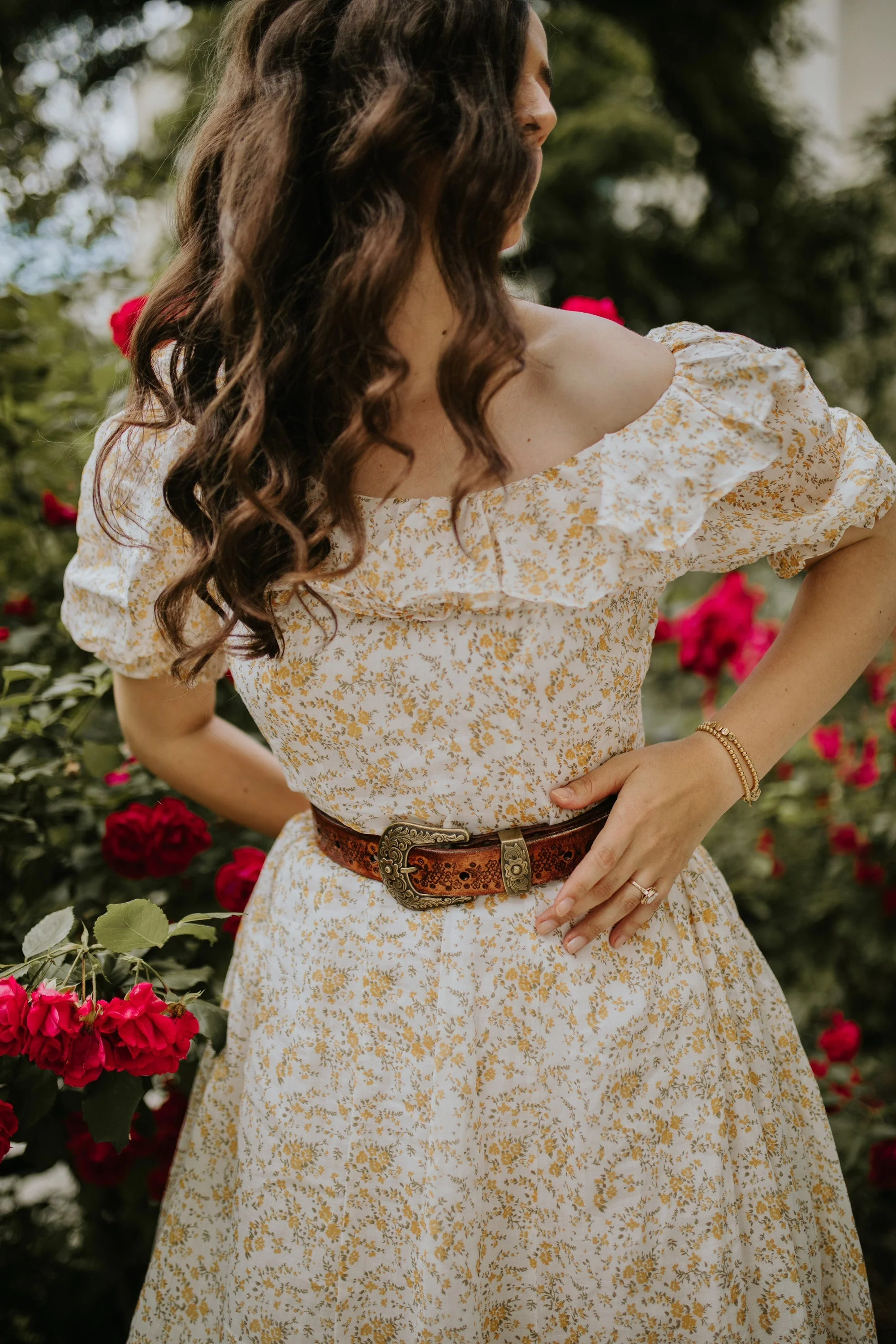 Elysia 15 | Lace-up linen flared dress - Image 30