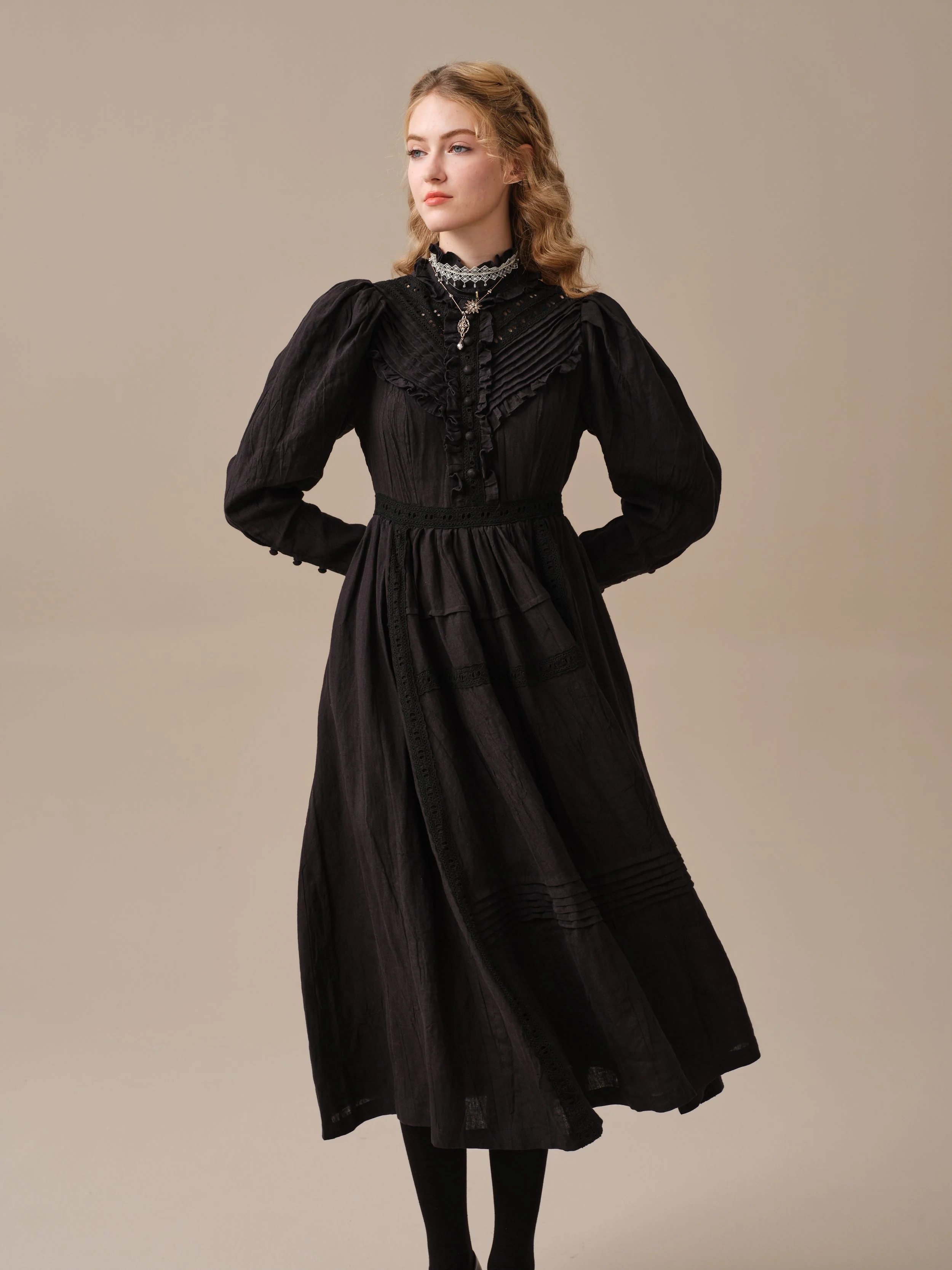MARY 18 | VINTAGE LINEN DRESS GOWN - Image 19