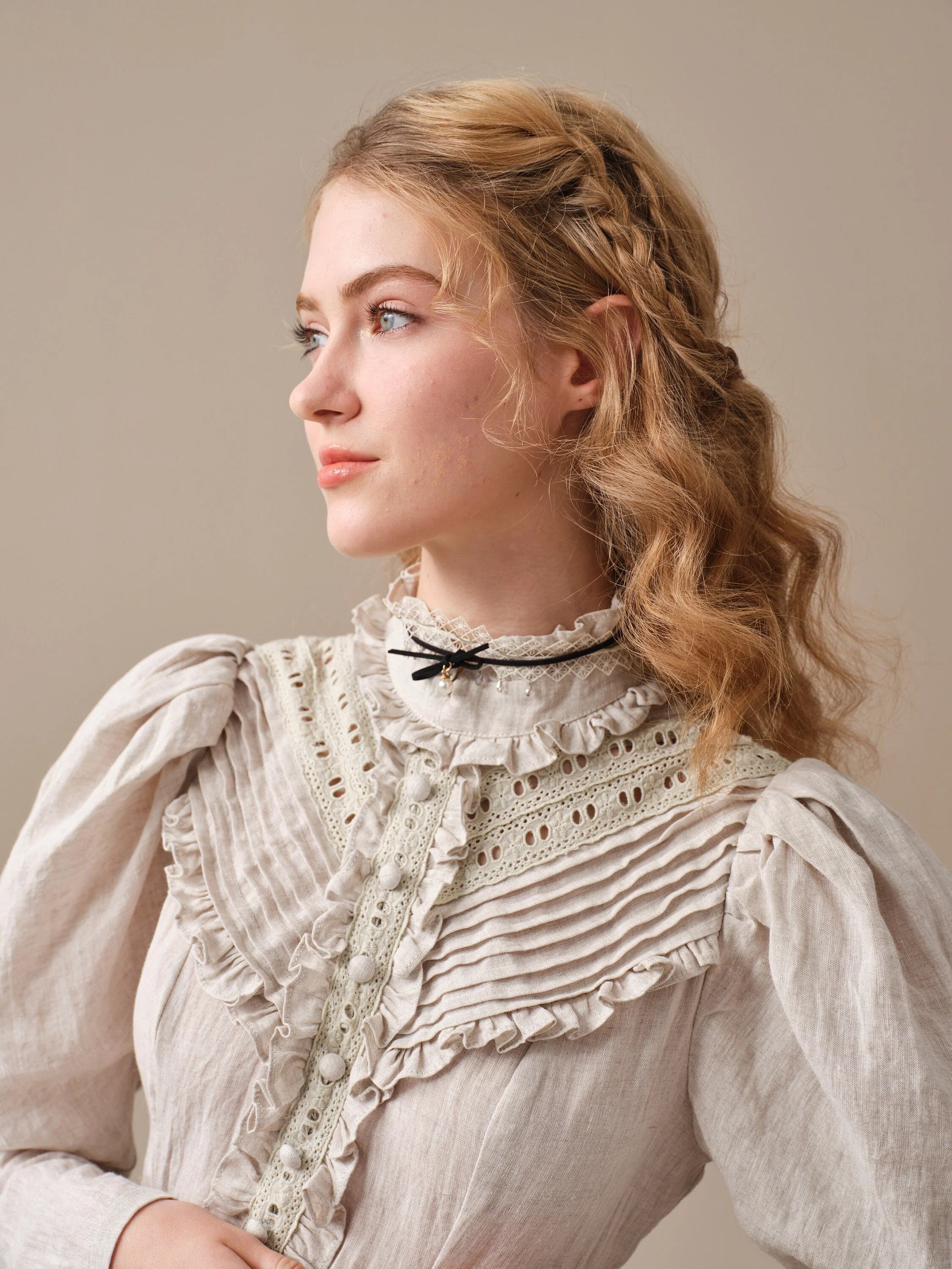 MARY 18 | VINTAGE LINEN DRESS GOWN - Image 13