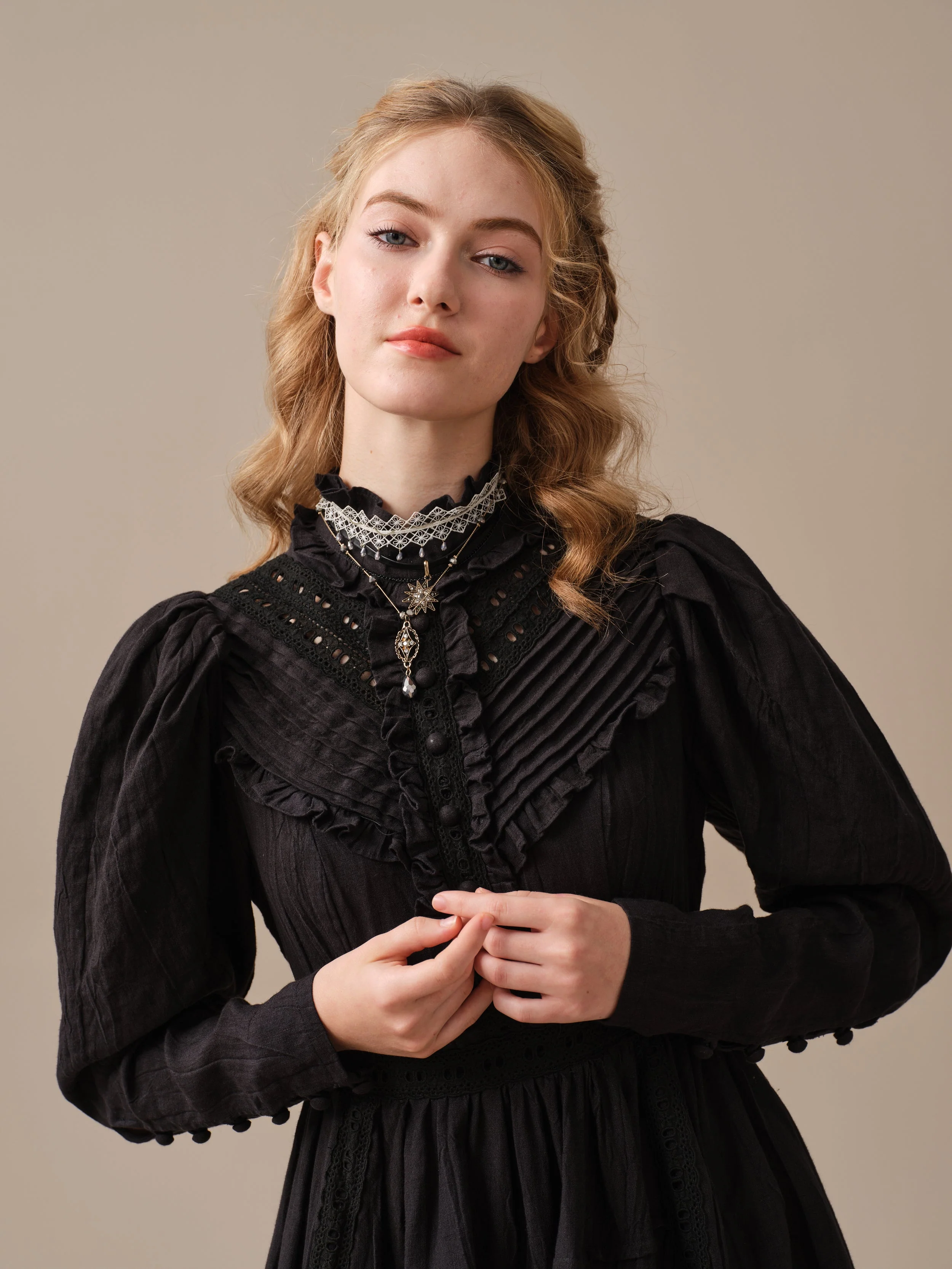 MARY 18 | VINTAGE LINEN DRESS GOWN - Image 27