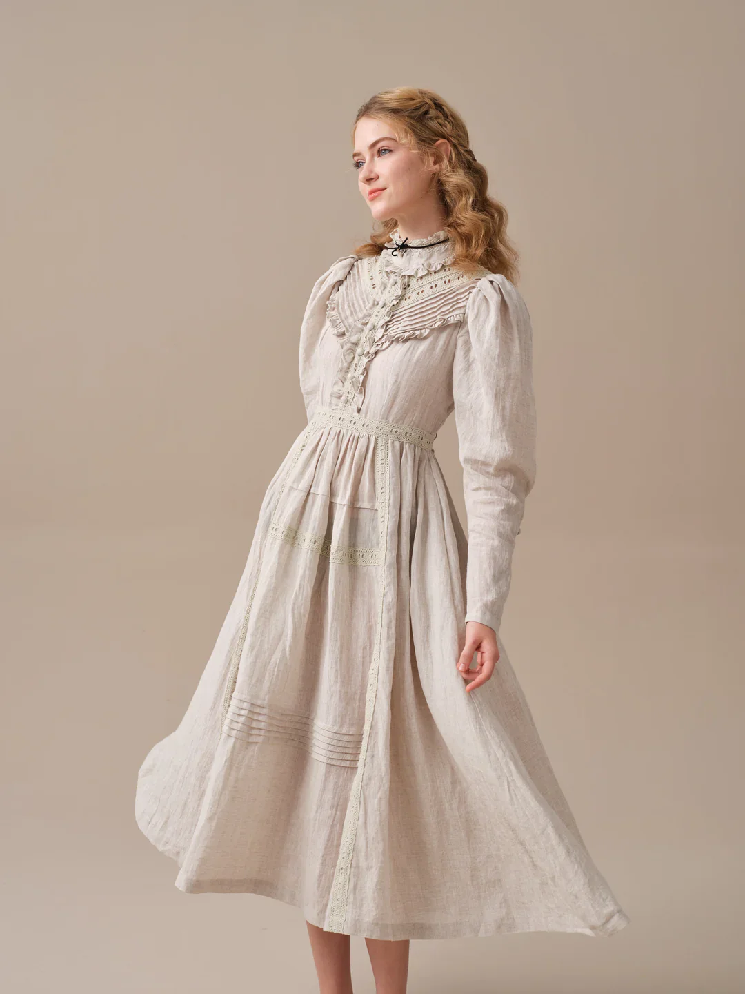 MARY 18 | VINTAGE LINEN DRESS GOWN - Image 24