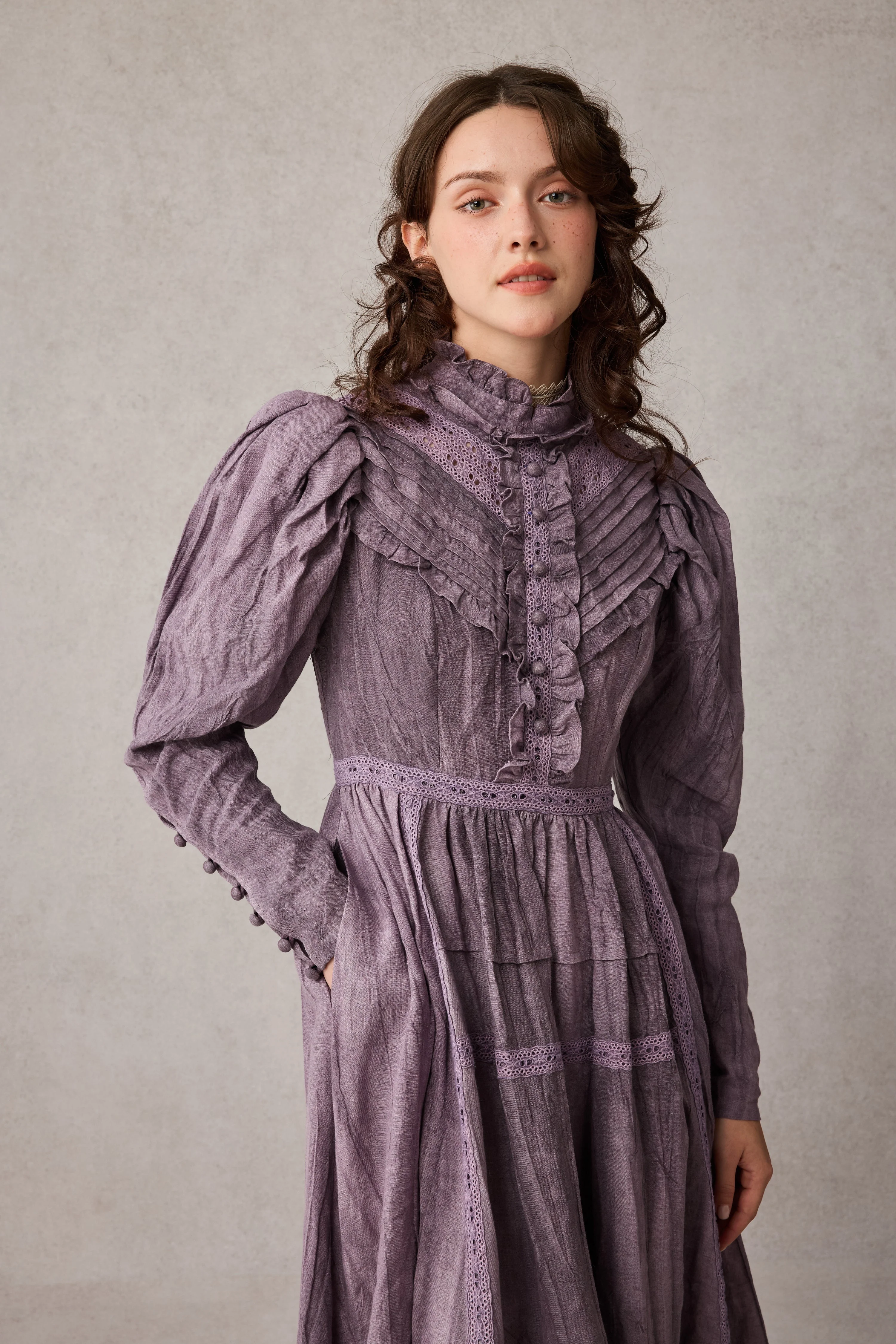 MARY 18 | VINTAGE LINEN DRESS GOWN - Image 41